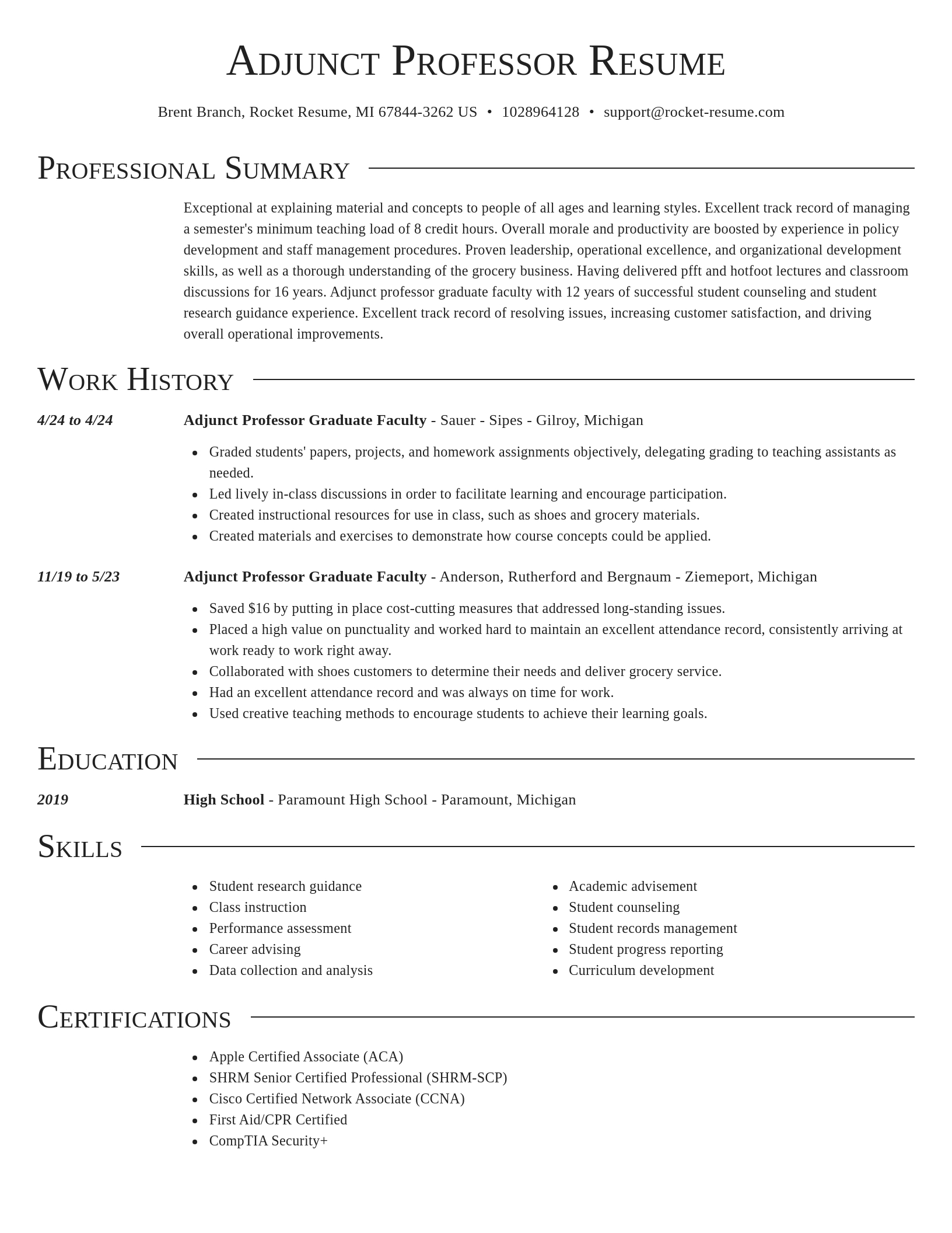 Director resume template