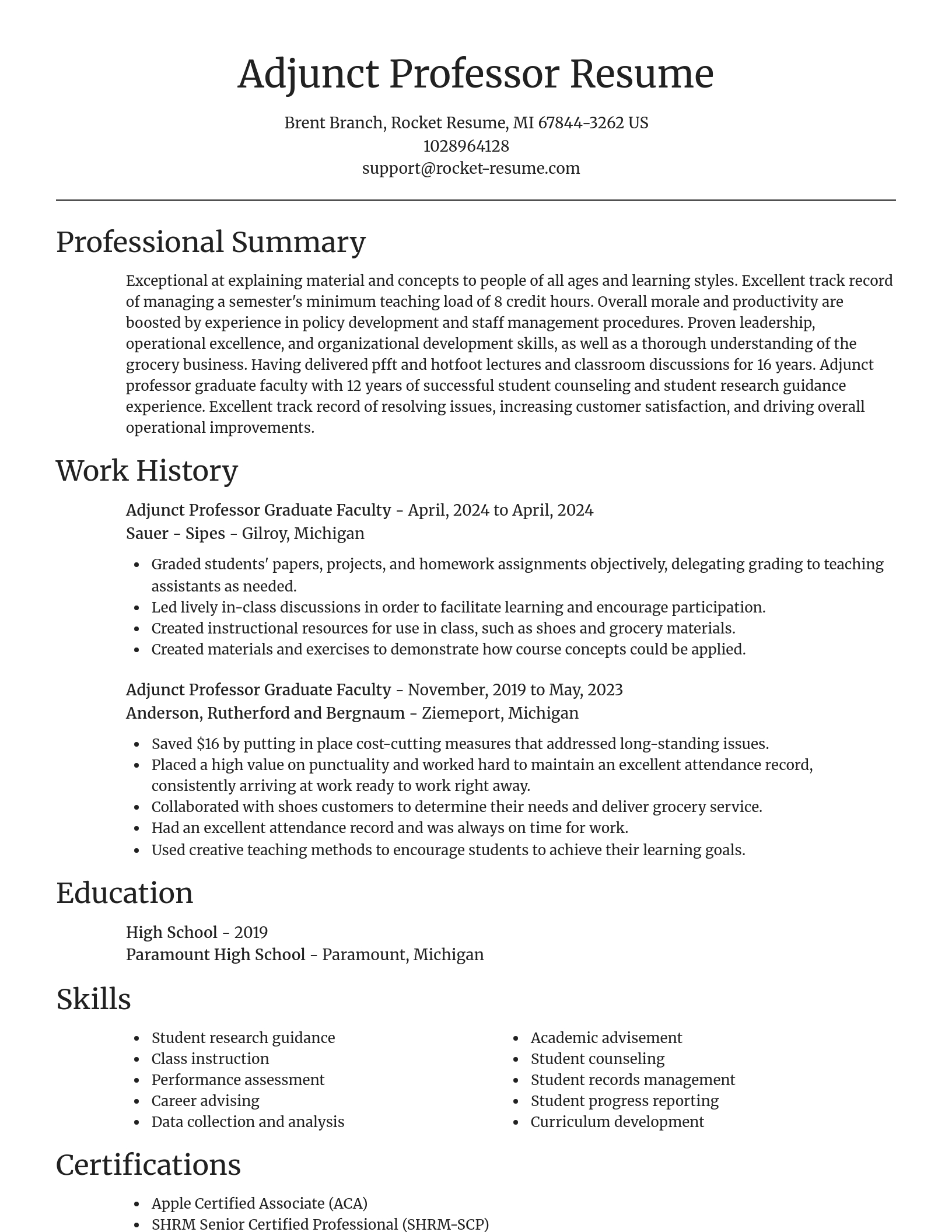 Focal Point resume template