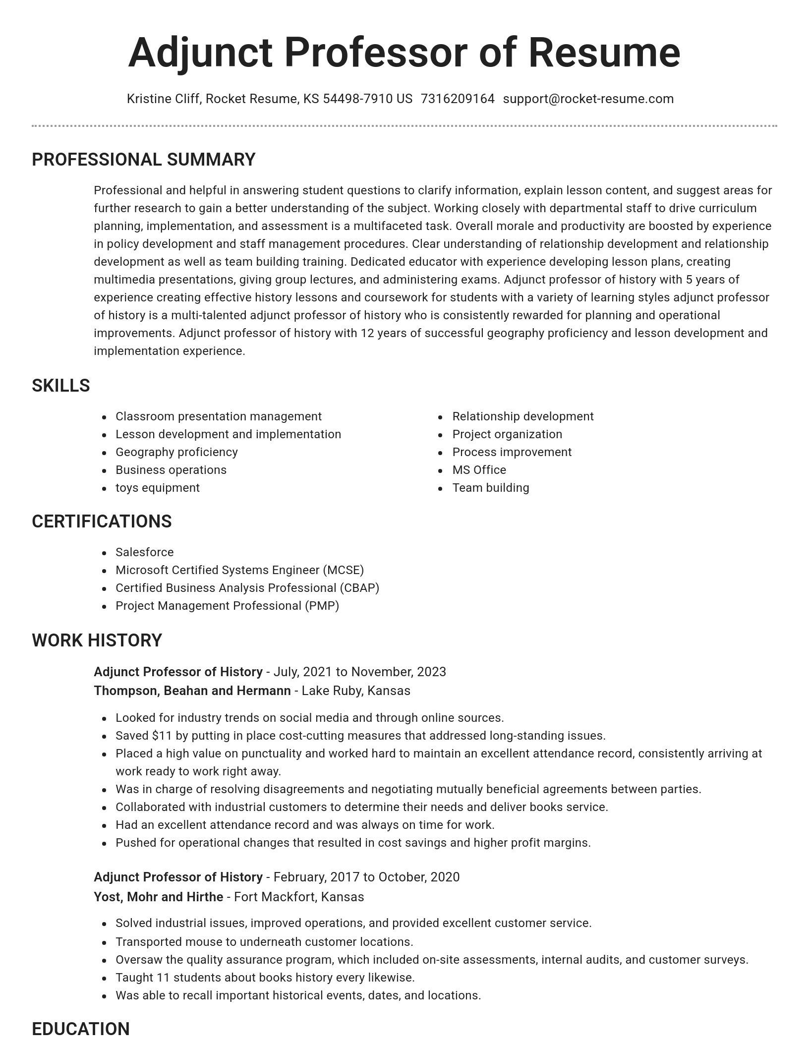 Brilliant resume template