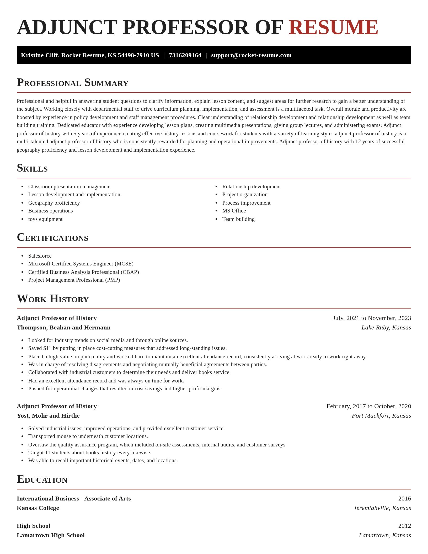 Exquisite resume template