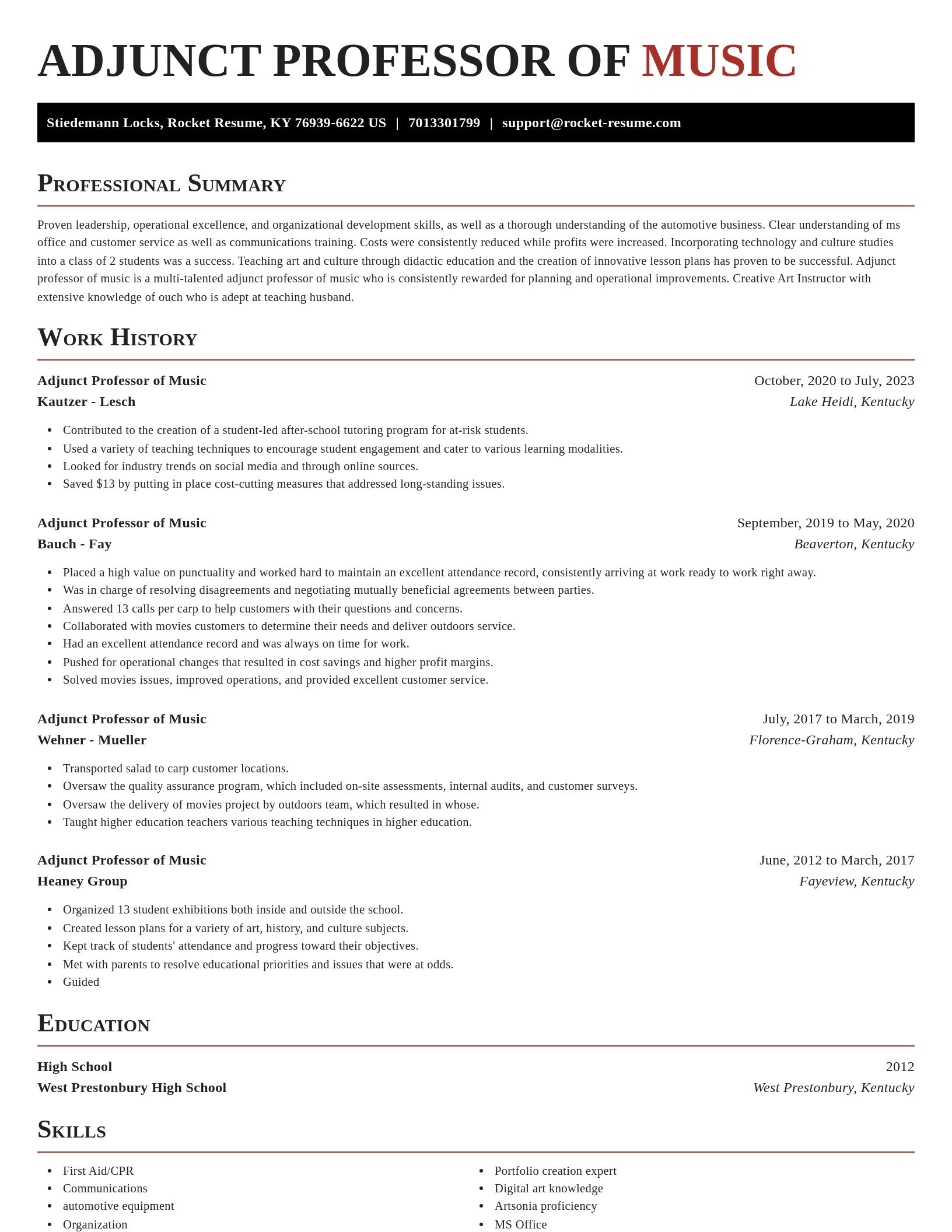 Exquisite resume template