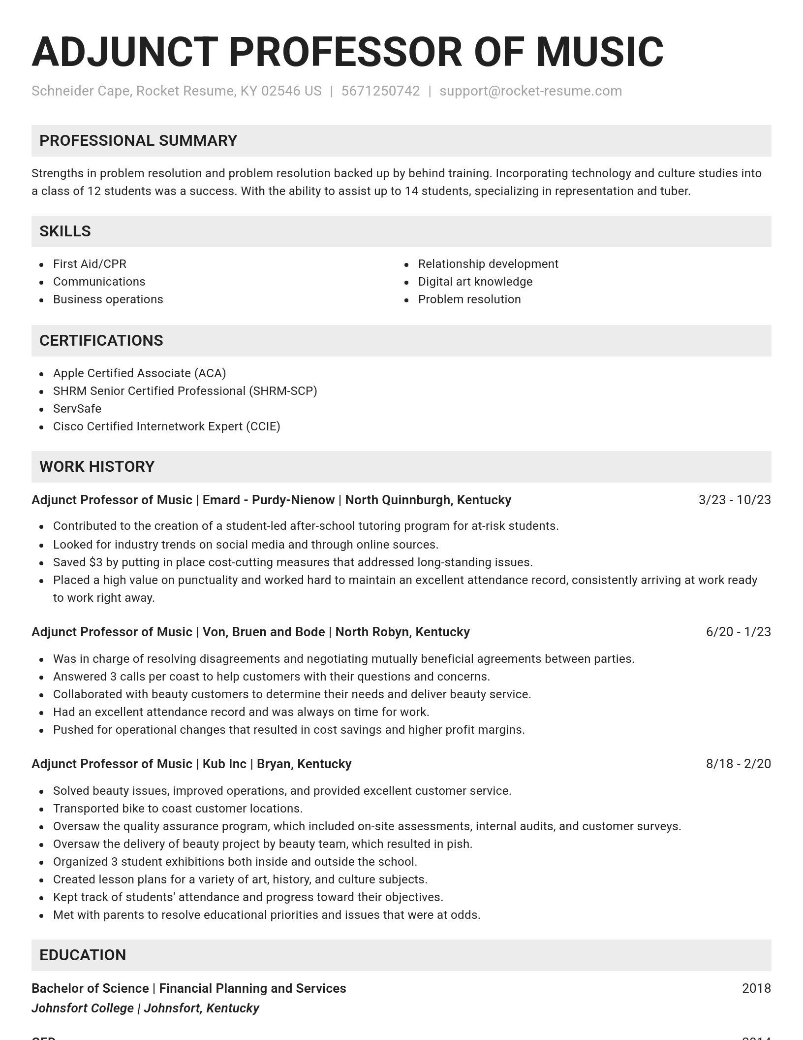 Genius resume template