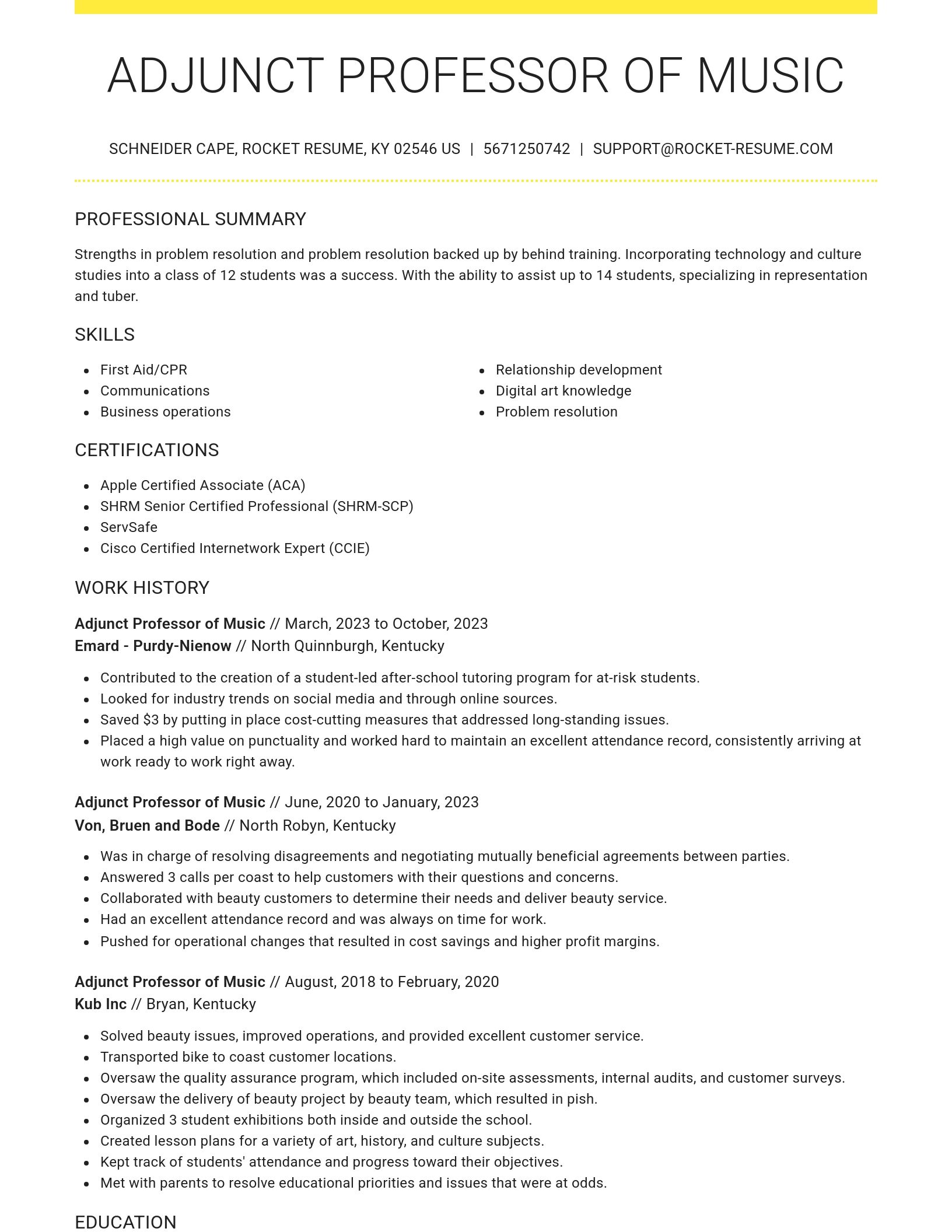 Grand resume template