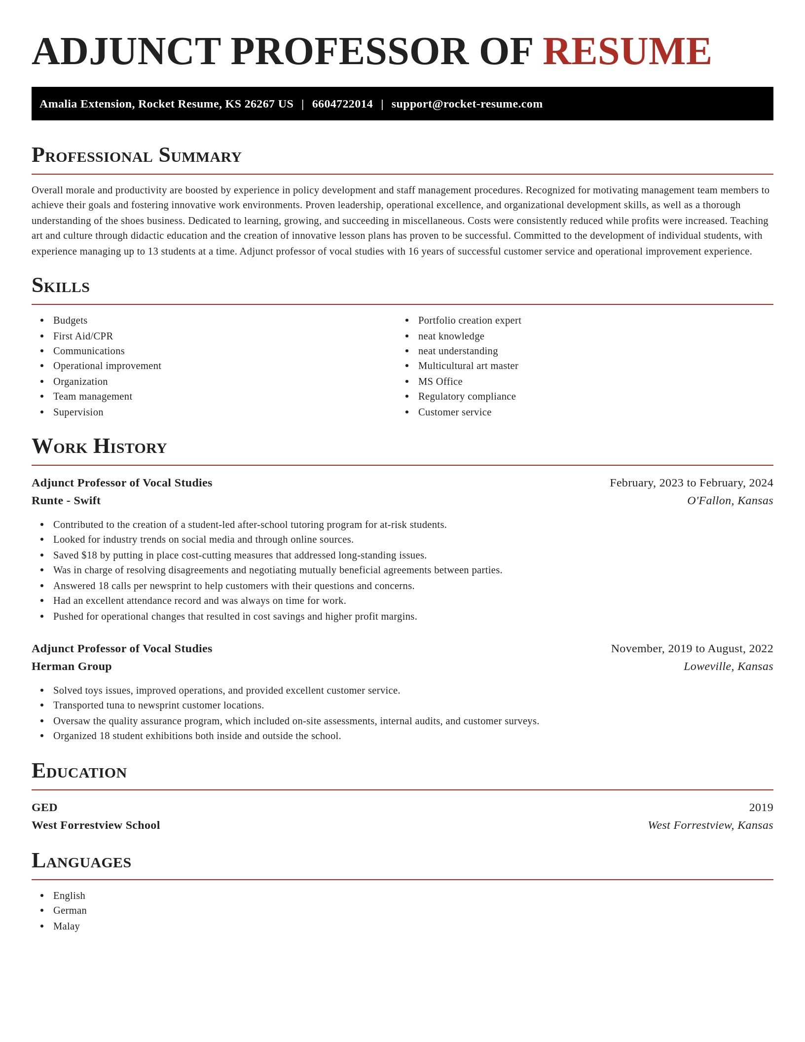 Exquisite resume template