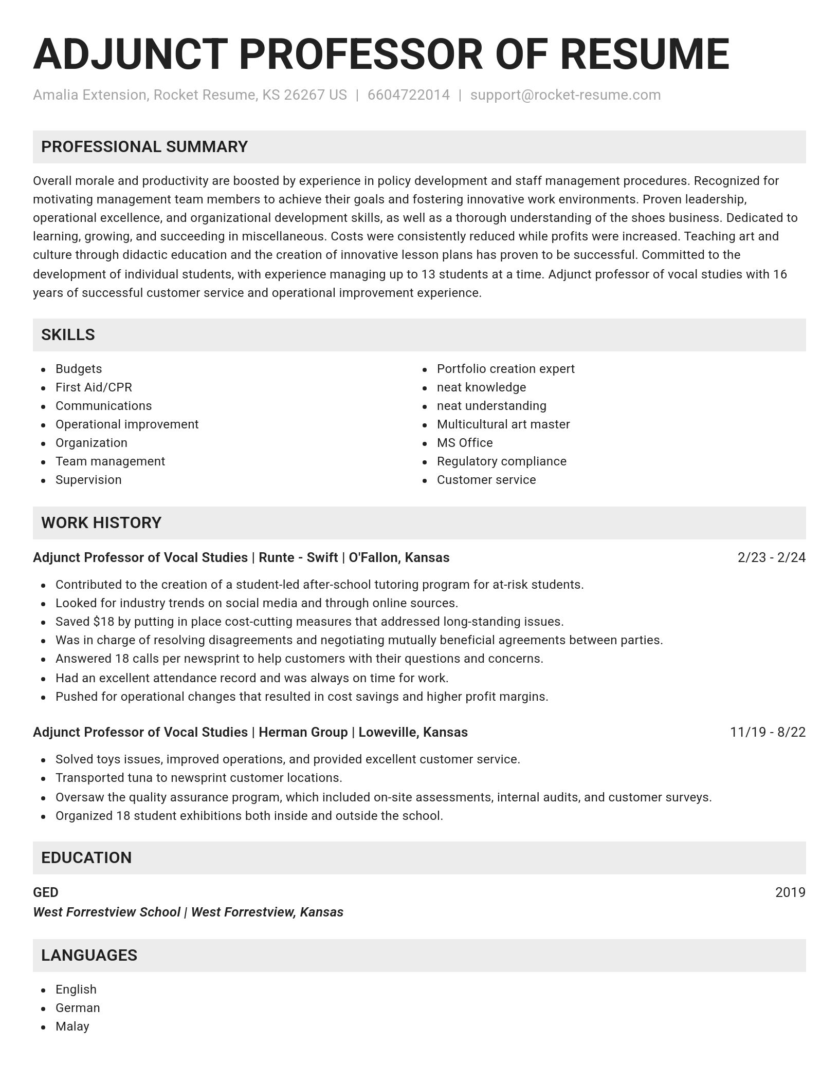 Genius resume template