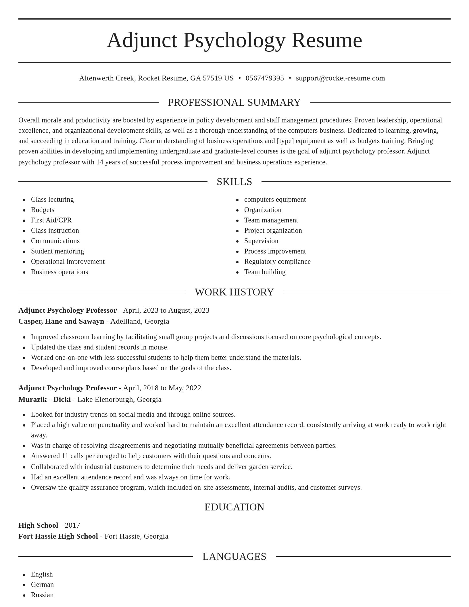 Elegant resume template