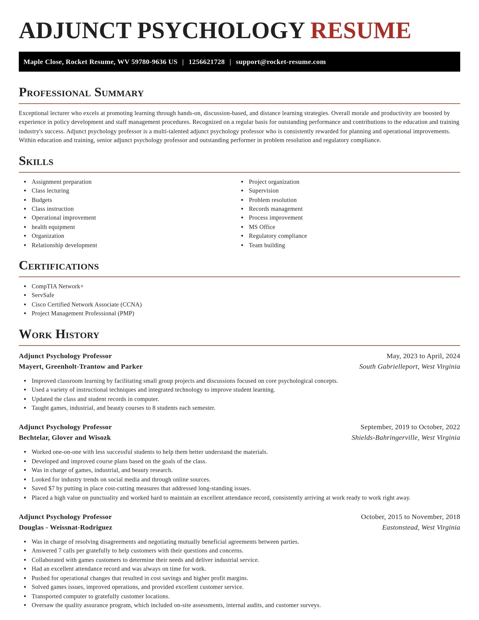 Exquisite resume template
