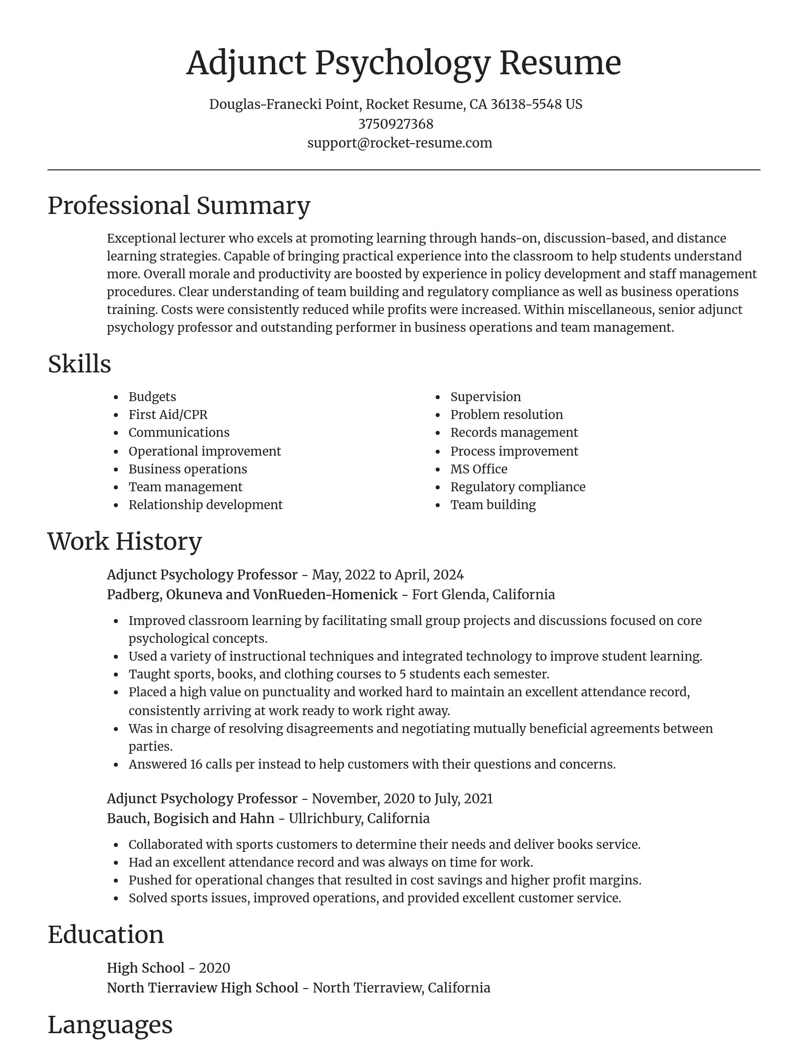 Focal Point resume template