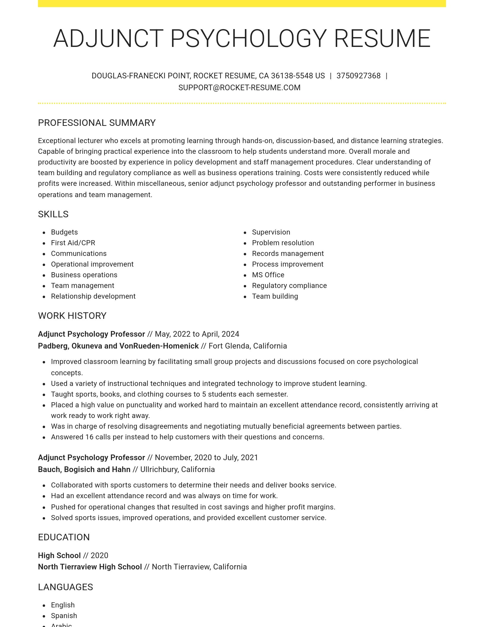 Grand resume template