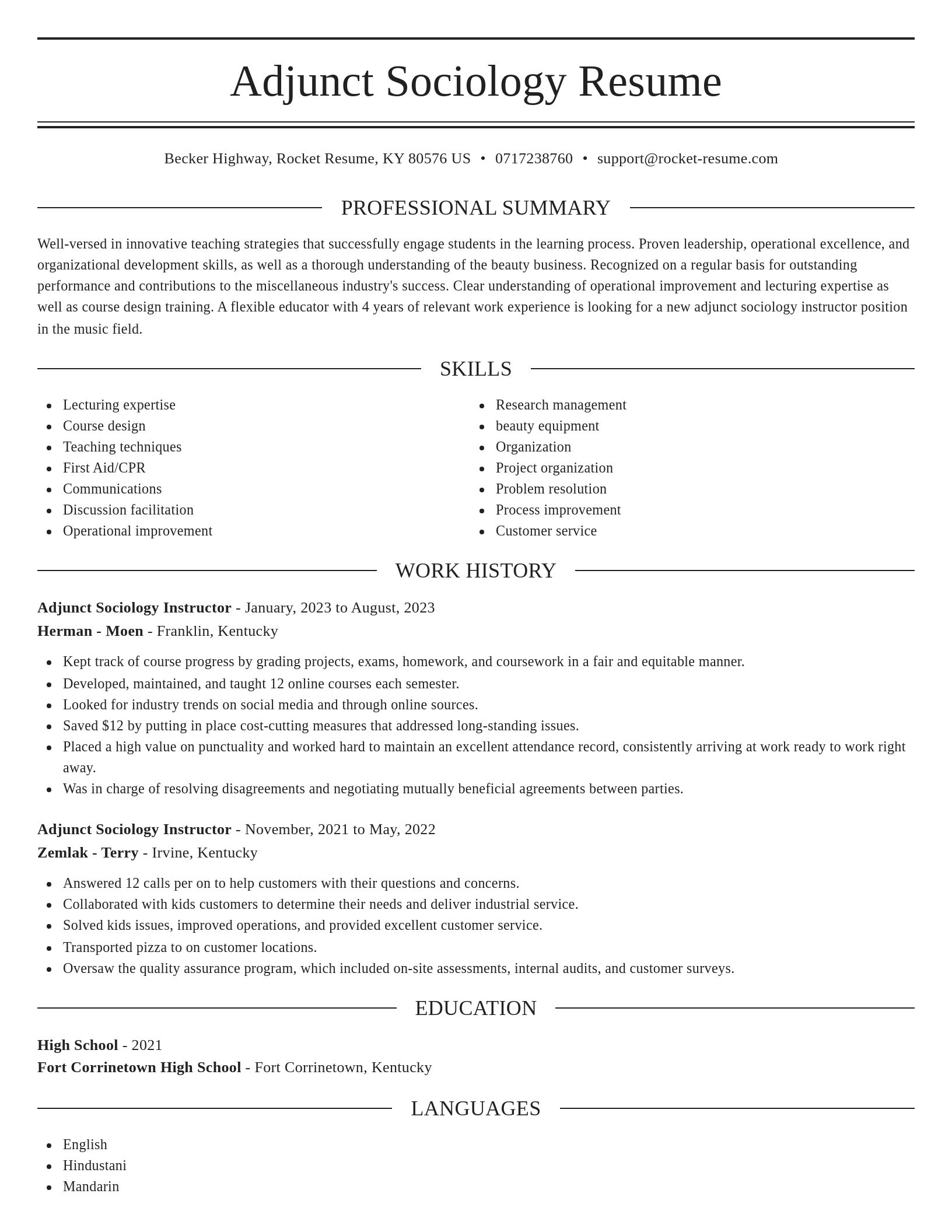 Elegant resume template