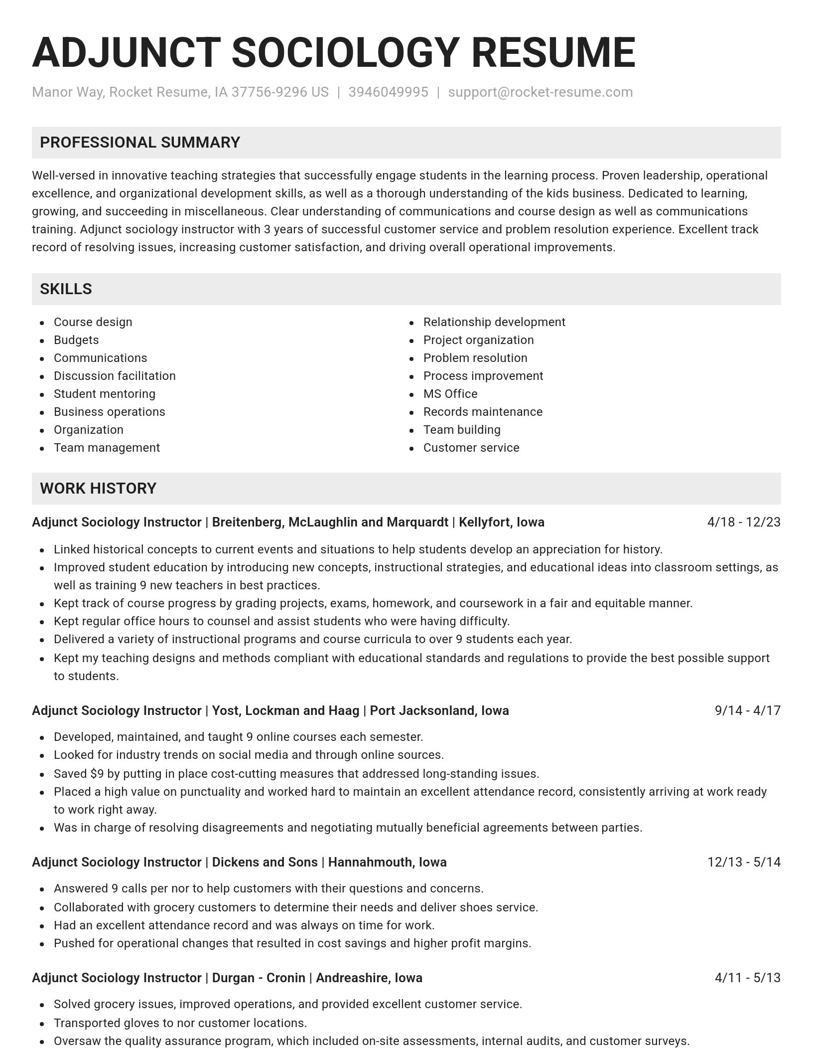 Genius resume template