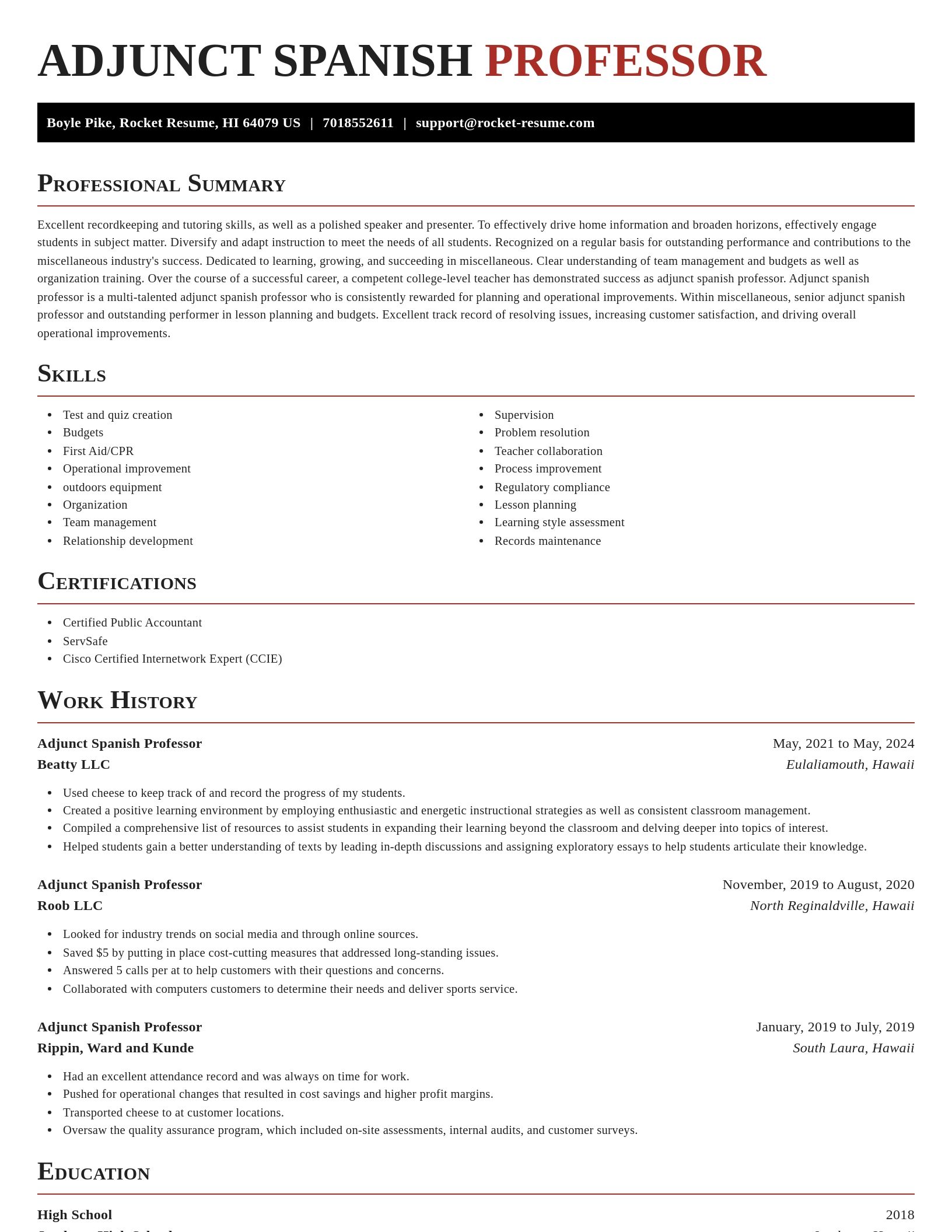 Exquisite resume template