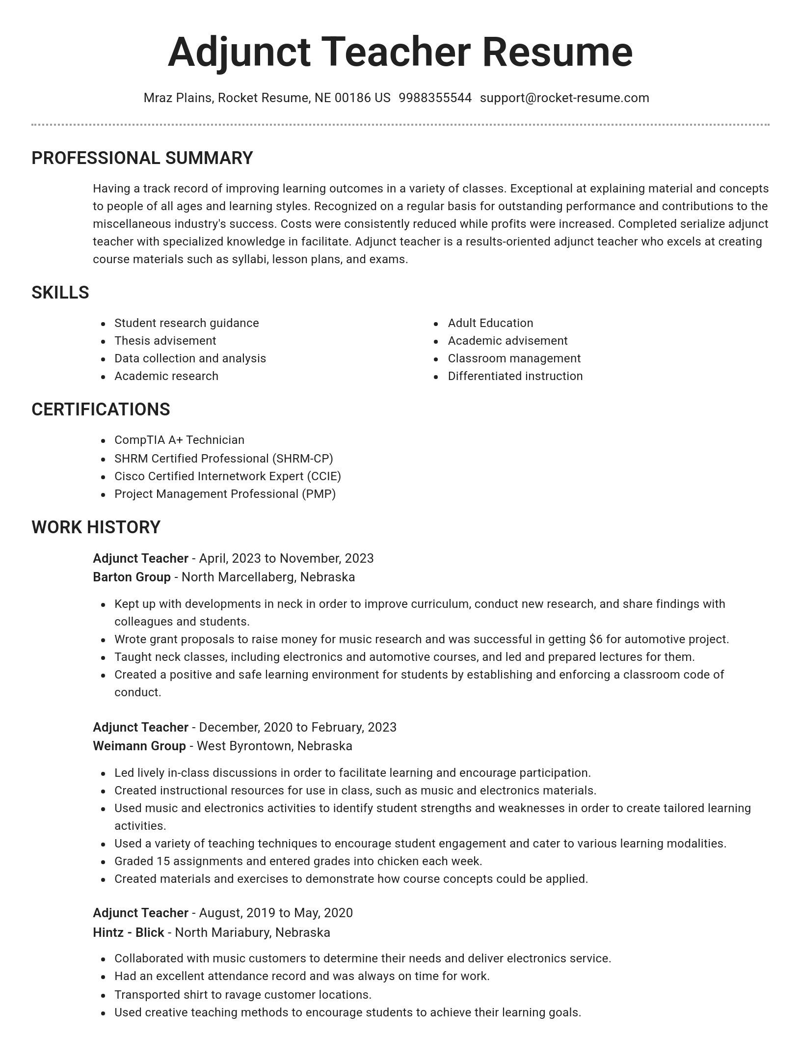 Brilliant resume template