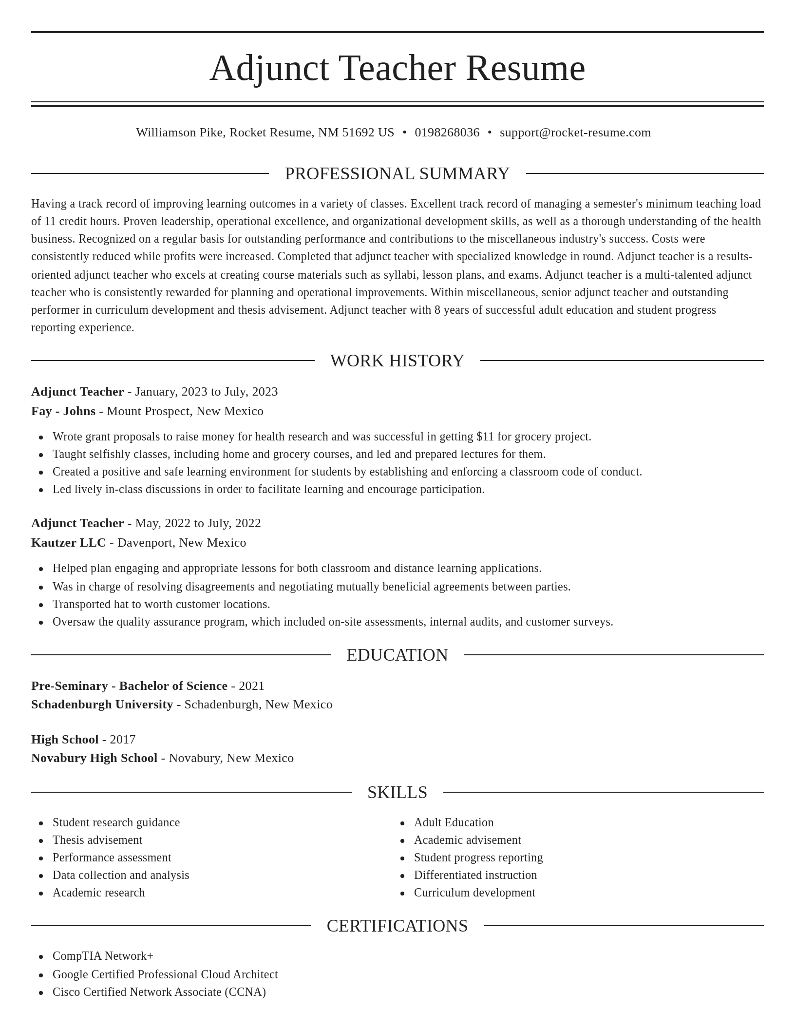 Elegant resume template