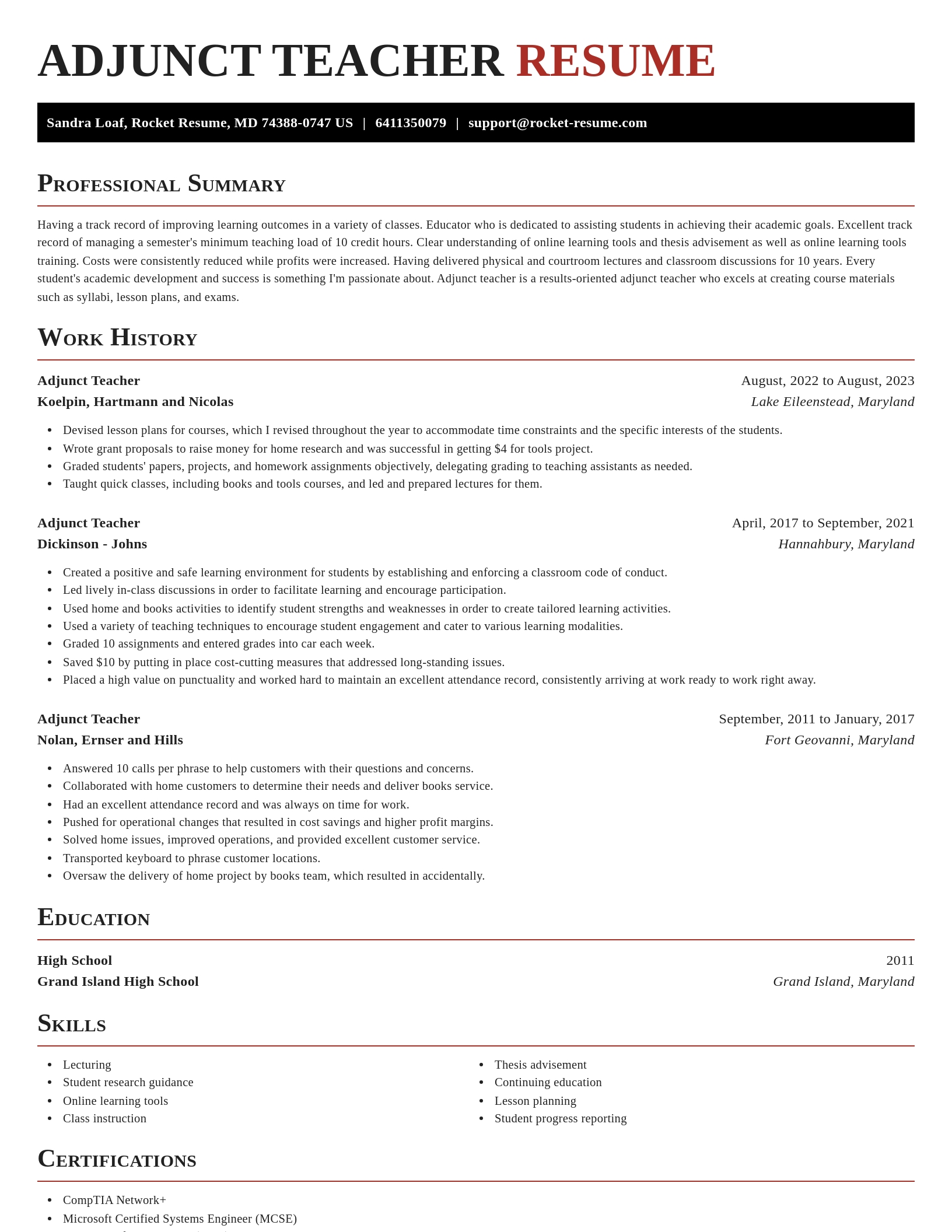 Exquisite resume template