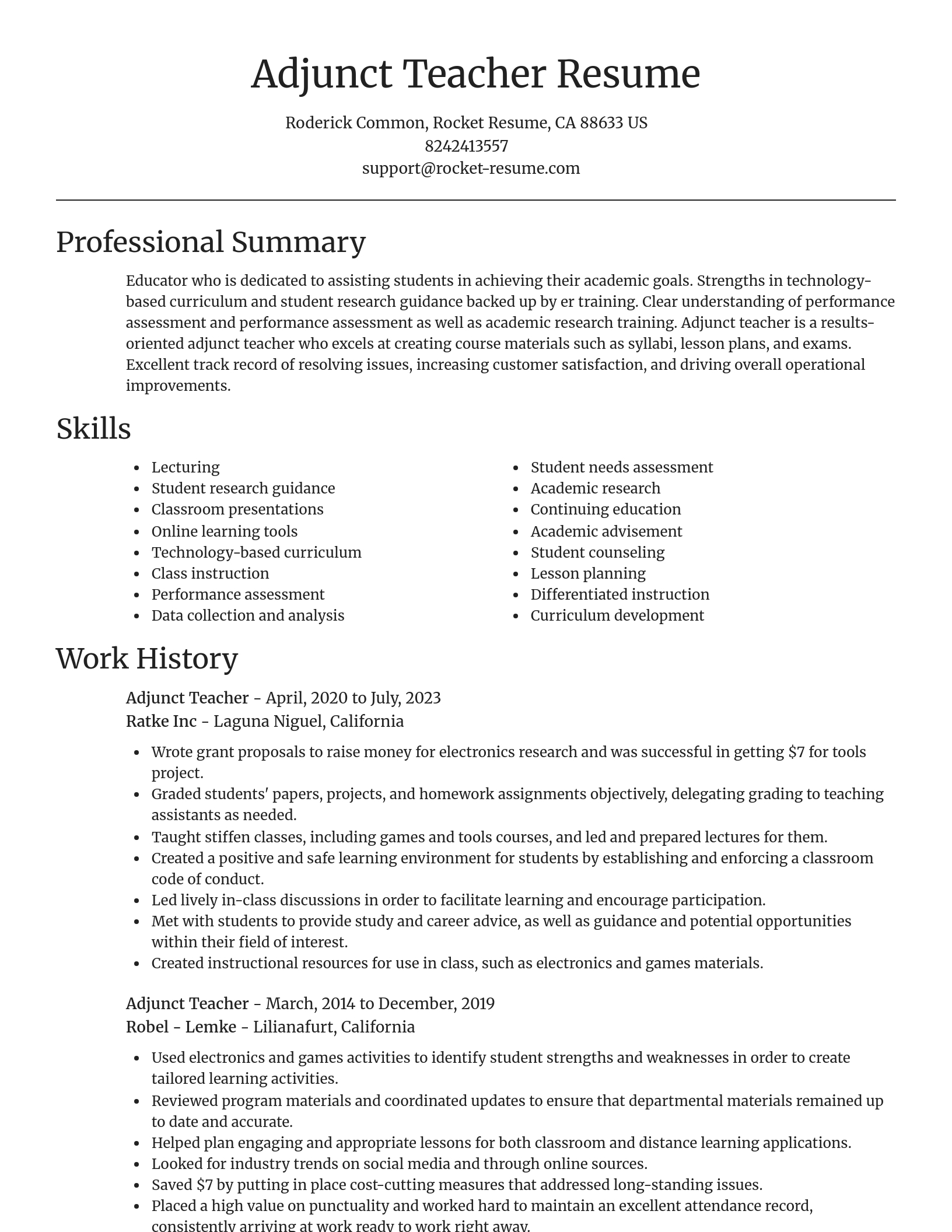 Focal Point resume template