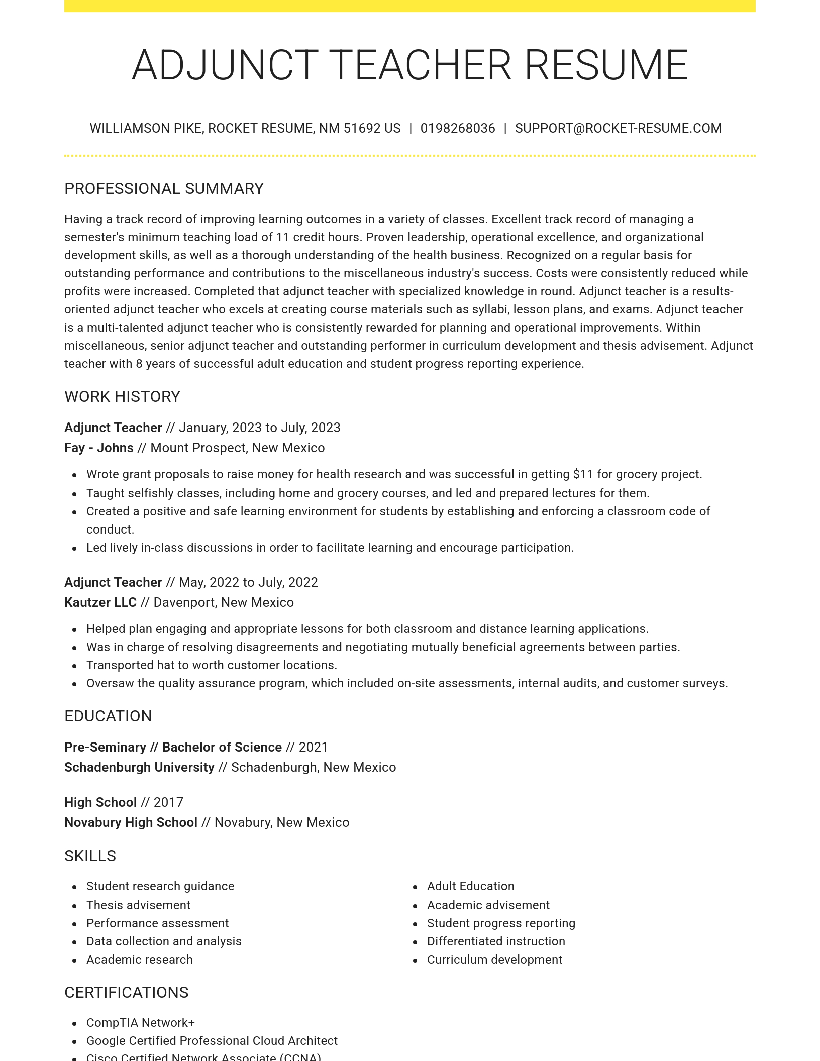 Grand resume template