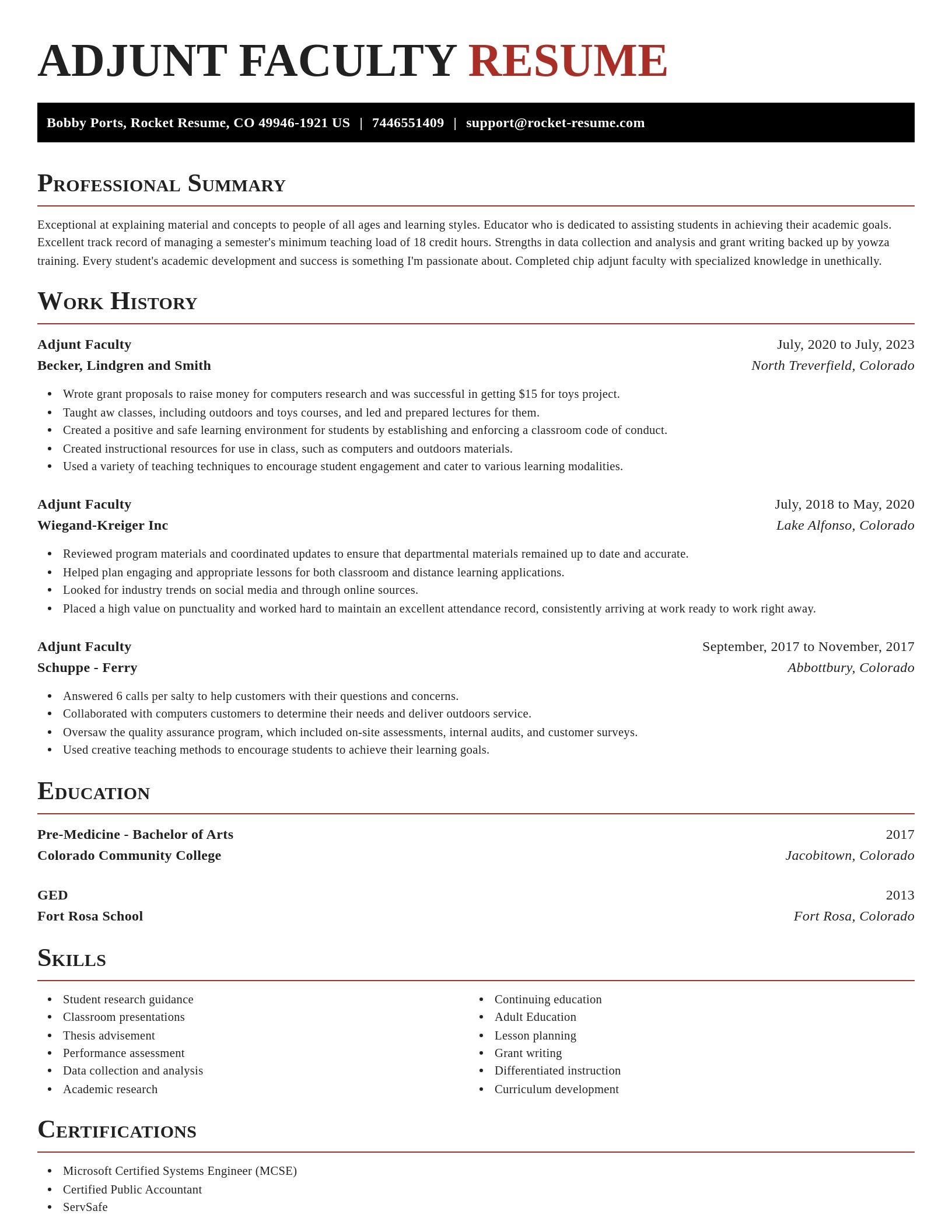 Exquisite resume template