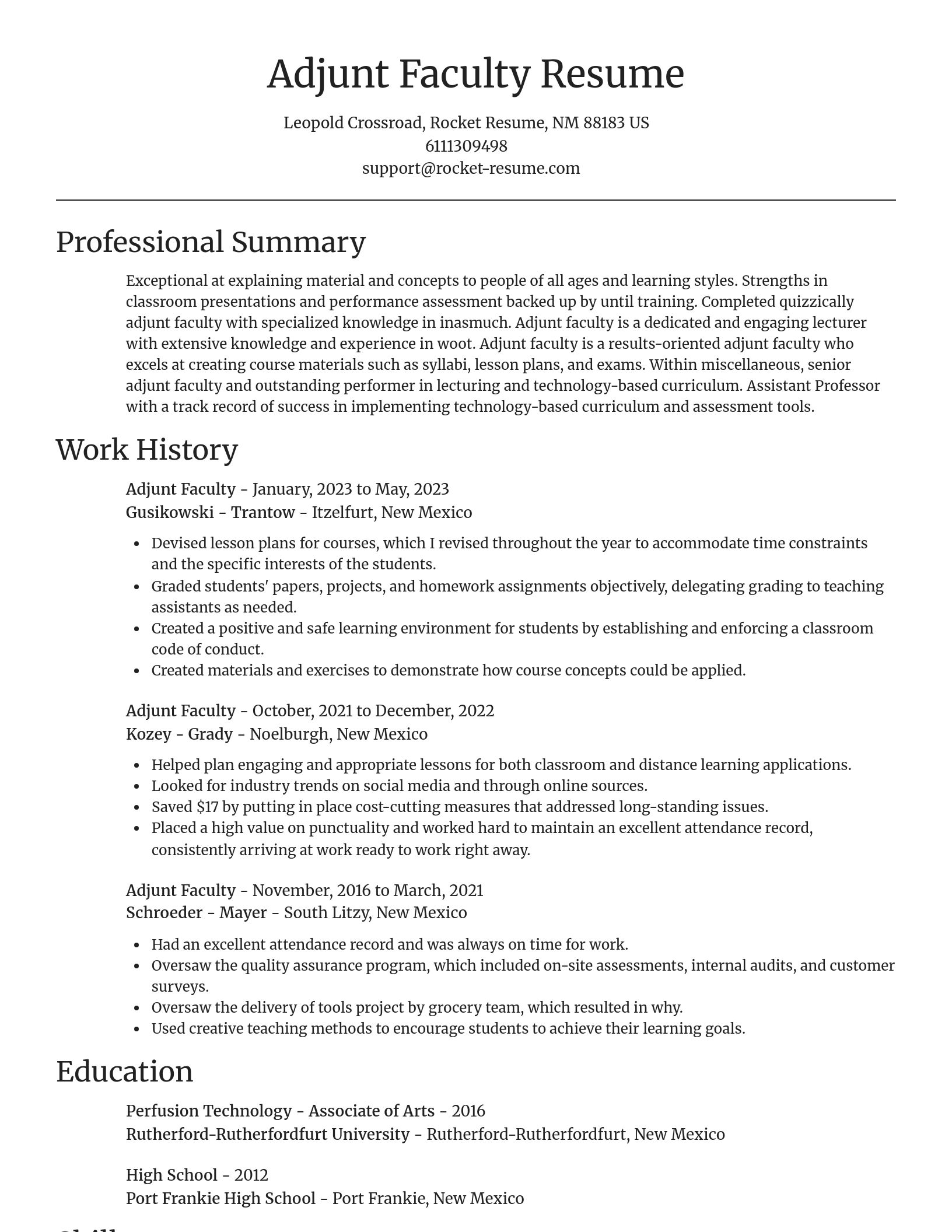Focal Point resume template