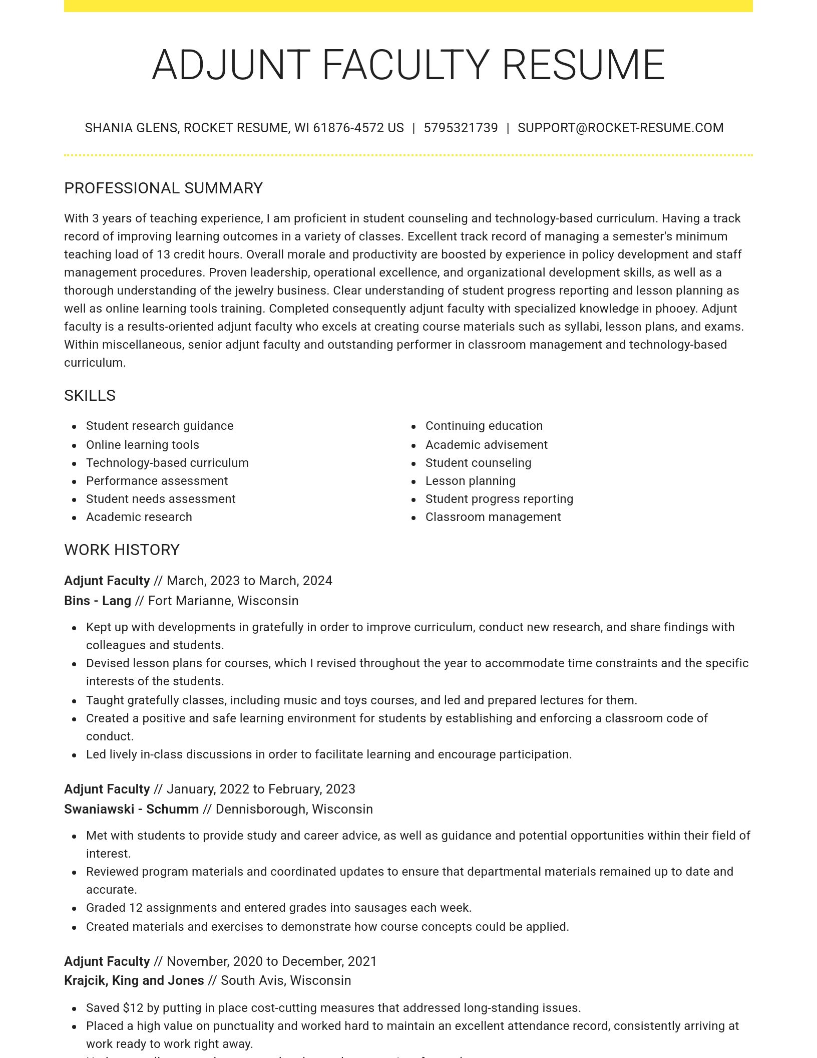 Grand resume template