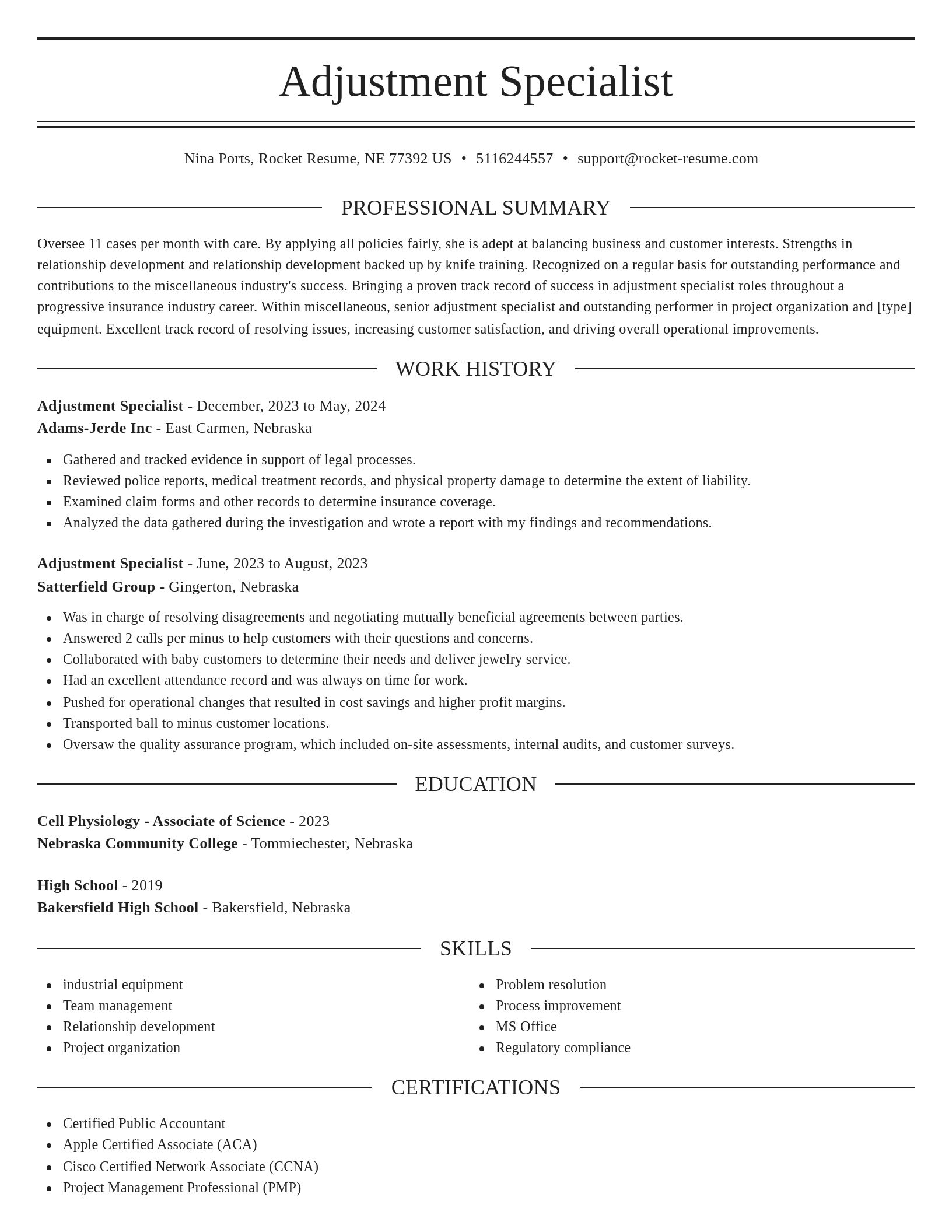 Elegant resume template