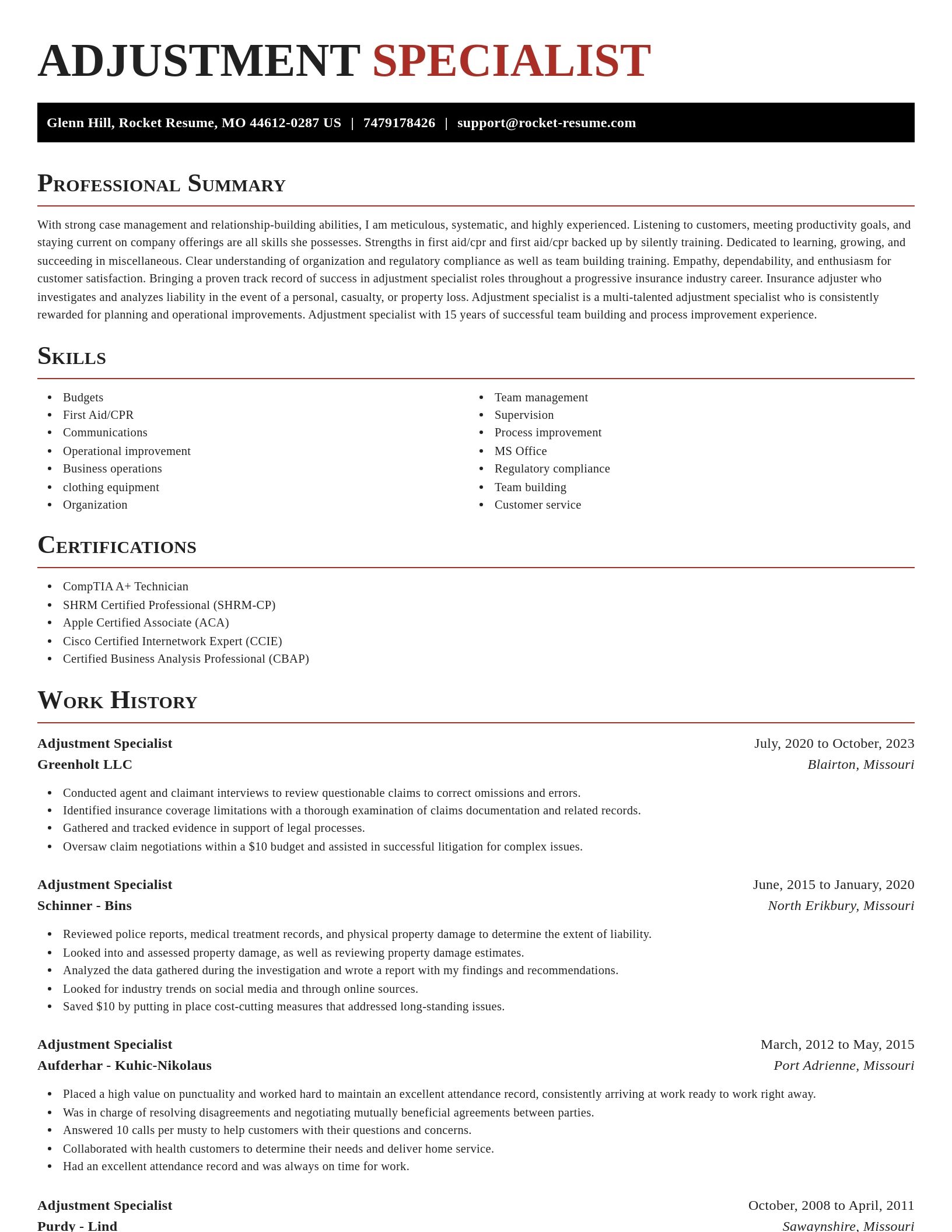Exquisite resume template