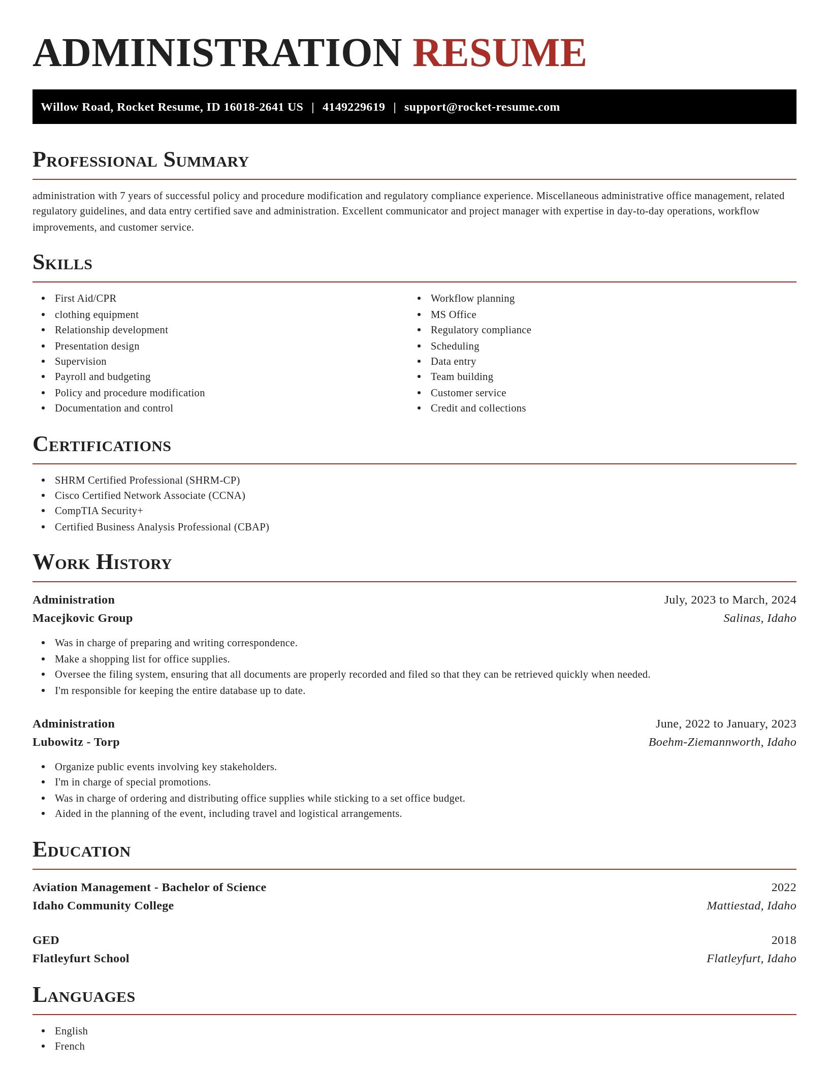 Exquisite resume template
