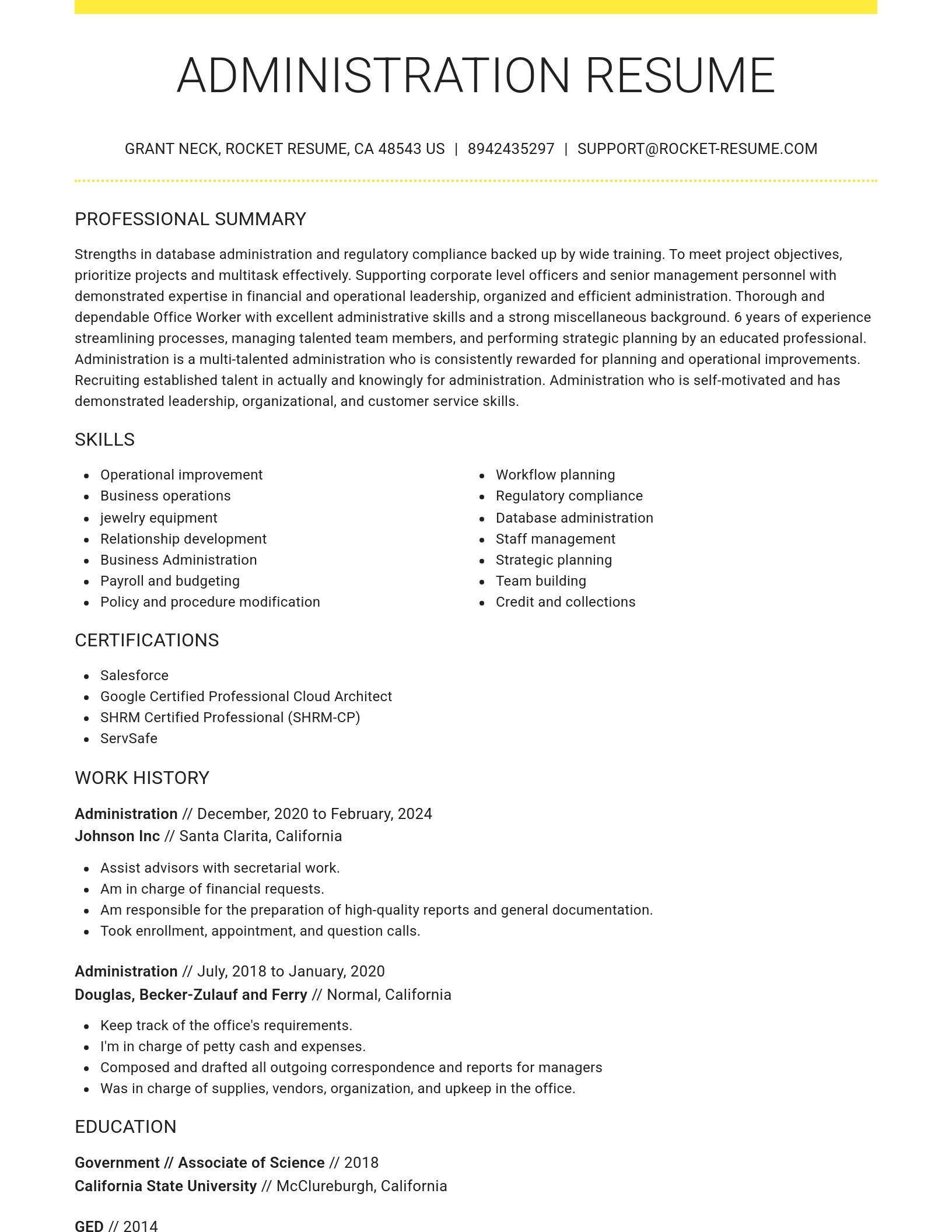 Grand resume template