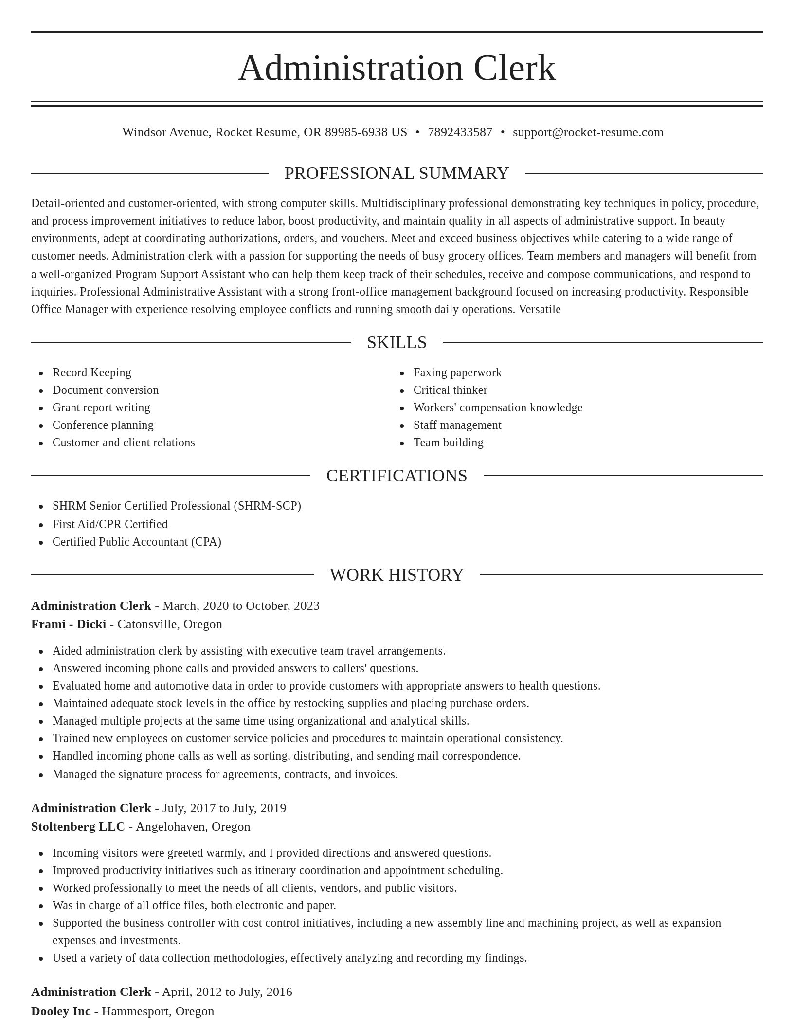 Elegant resume template