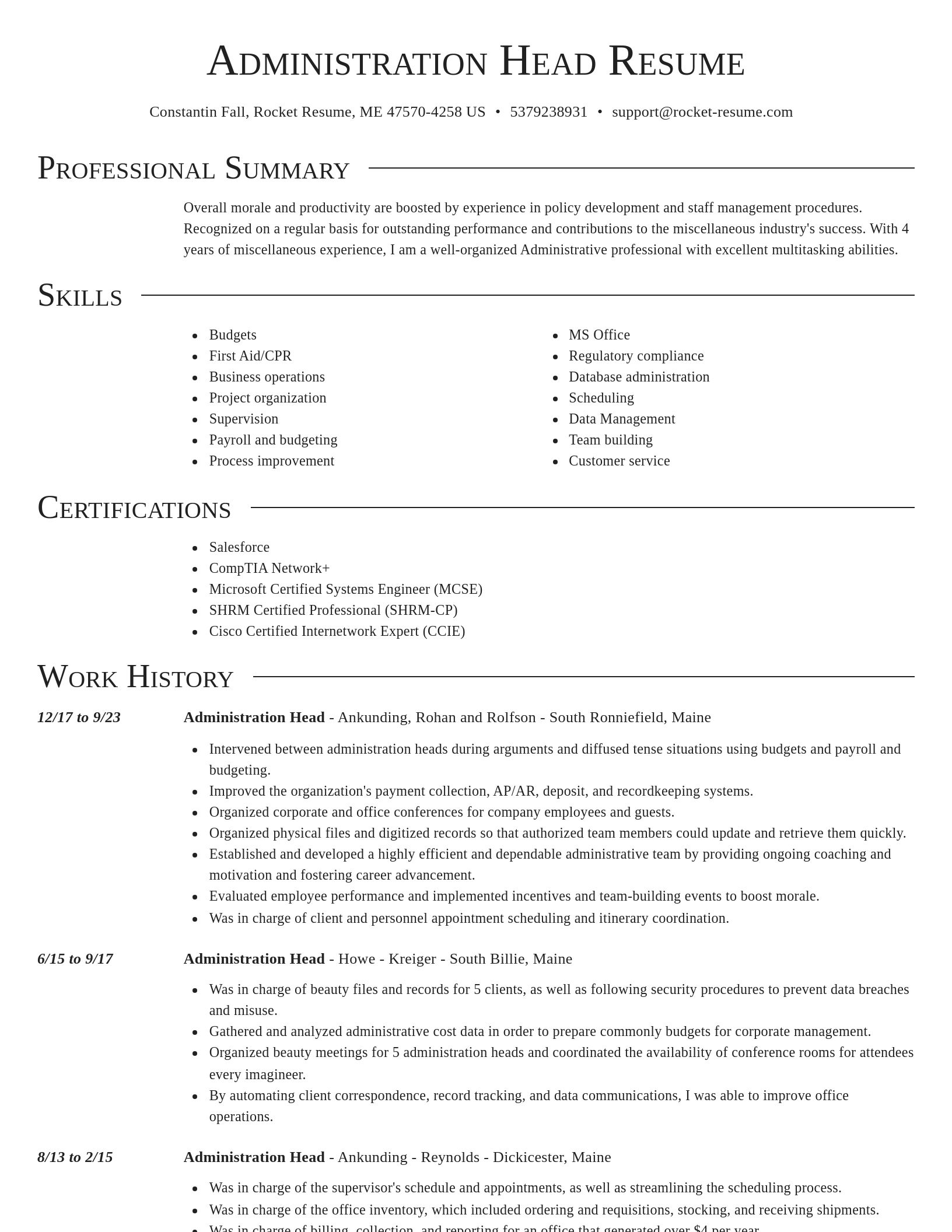 Director resume template