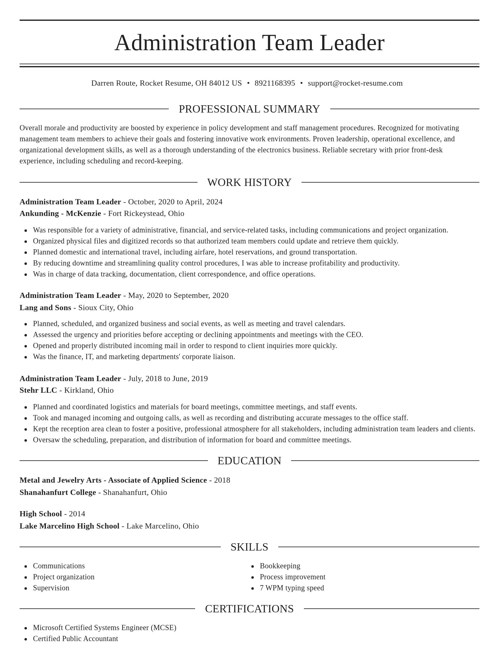 Elegant resume template