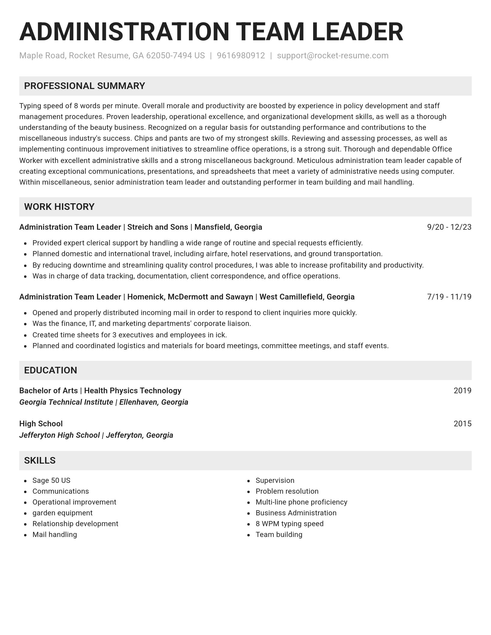 Genius resume template