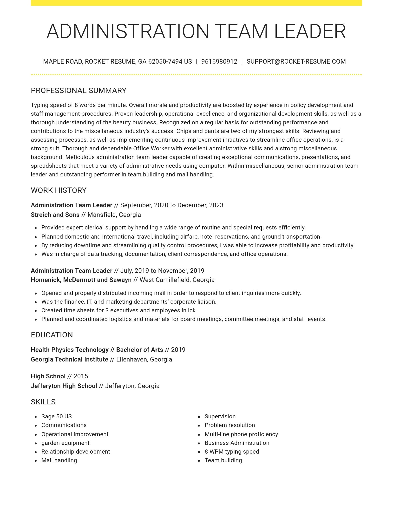 Grand resume template
