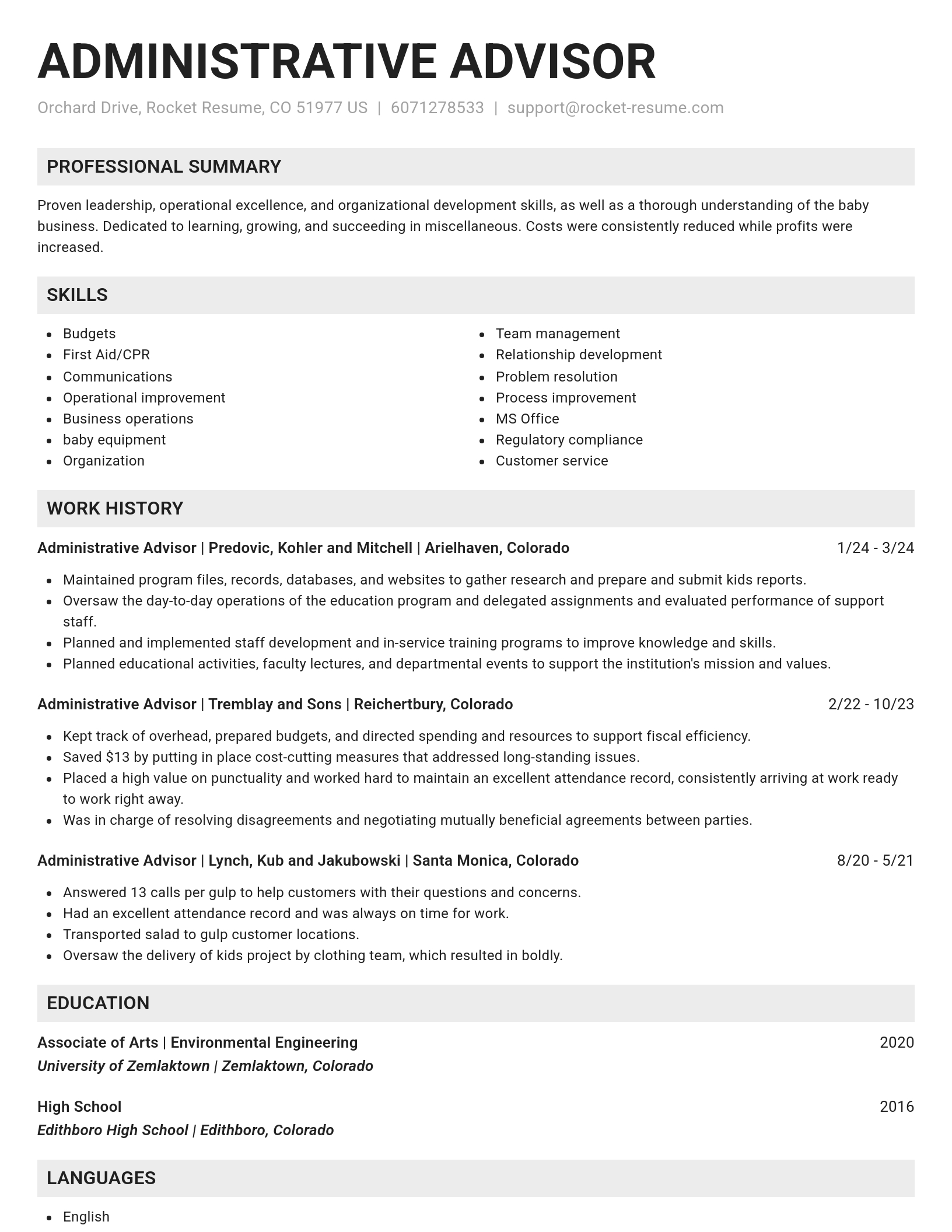 Genius resume template