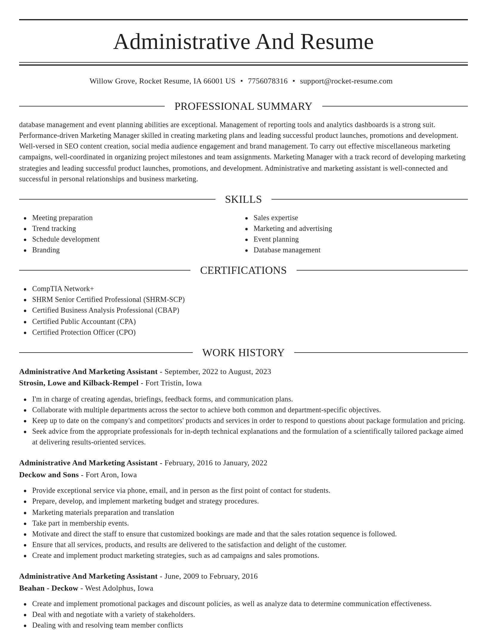Elegant resume template