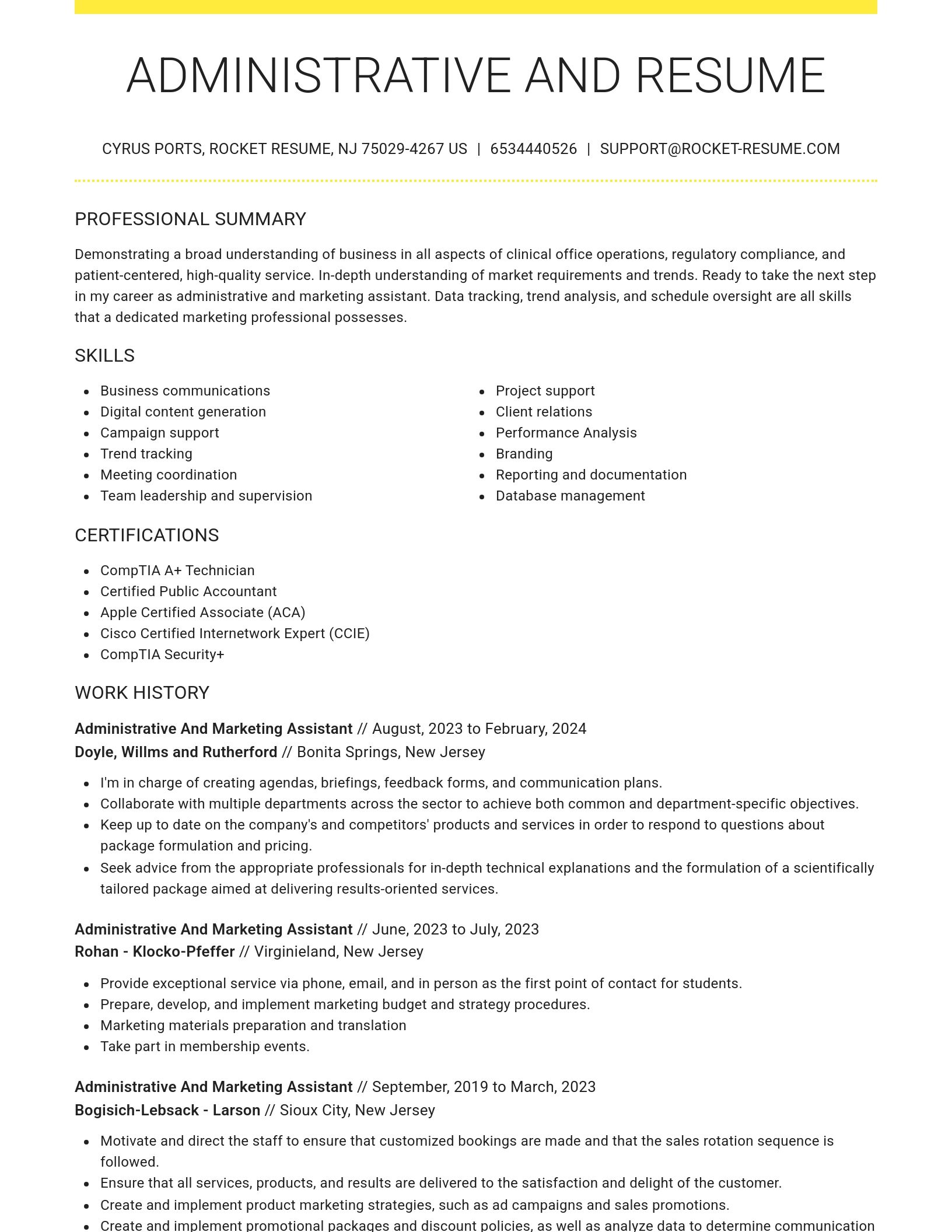 Grand resume template