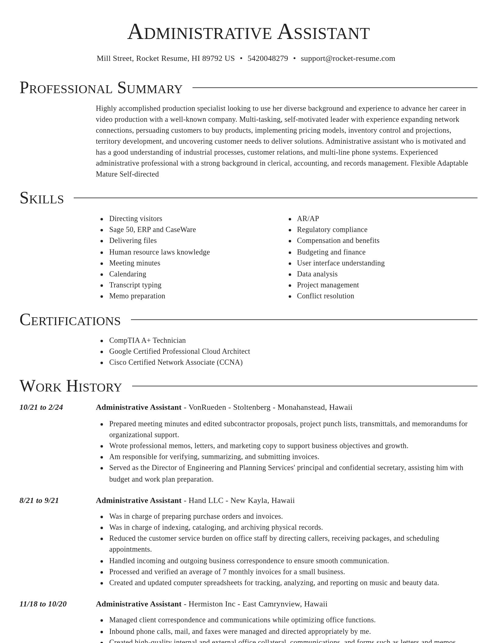 Director resume template