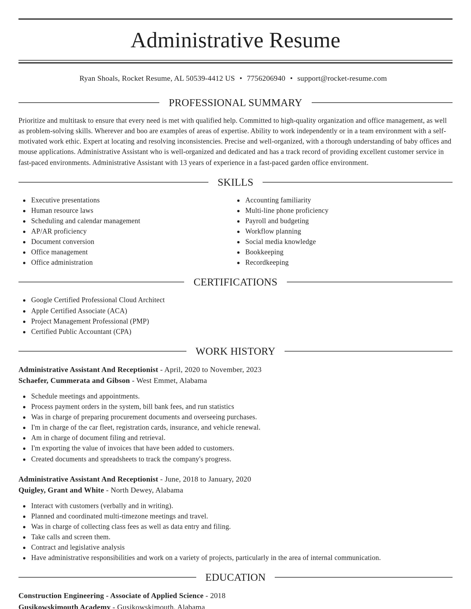 Elegant resume template