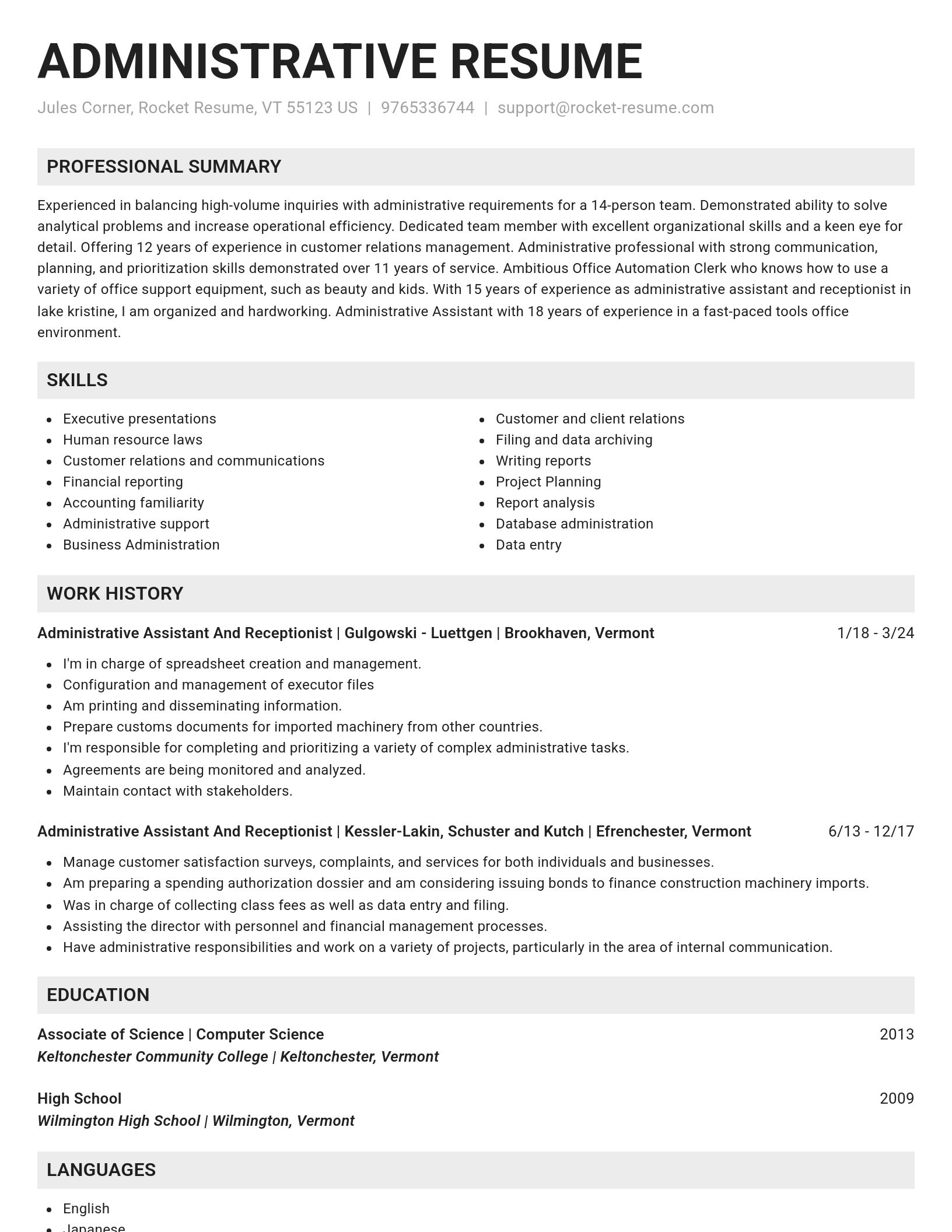 Genius resume template