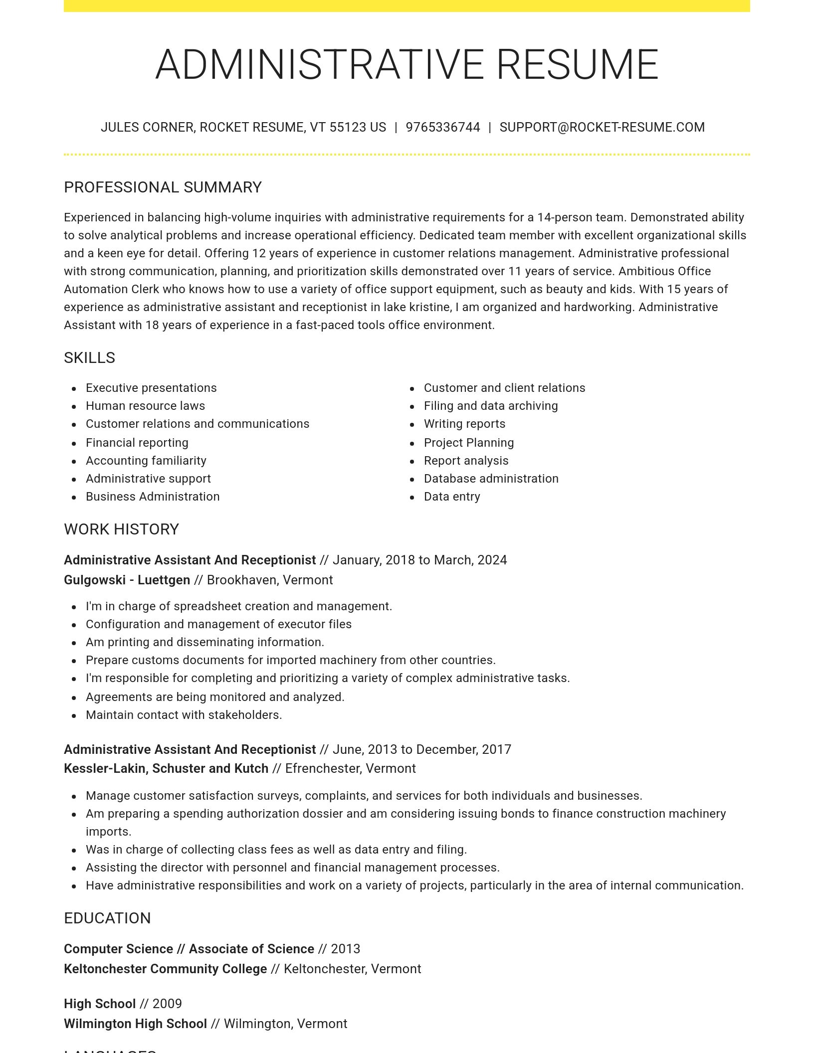 Grand resume template