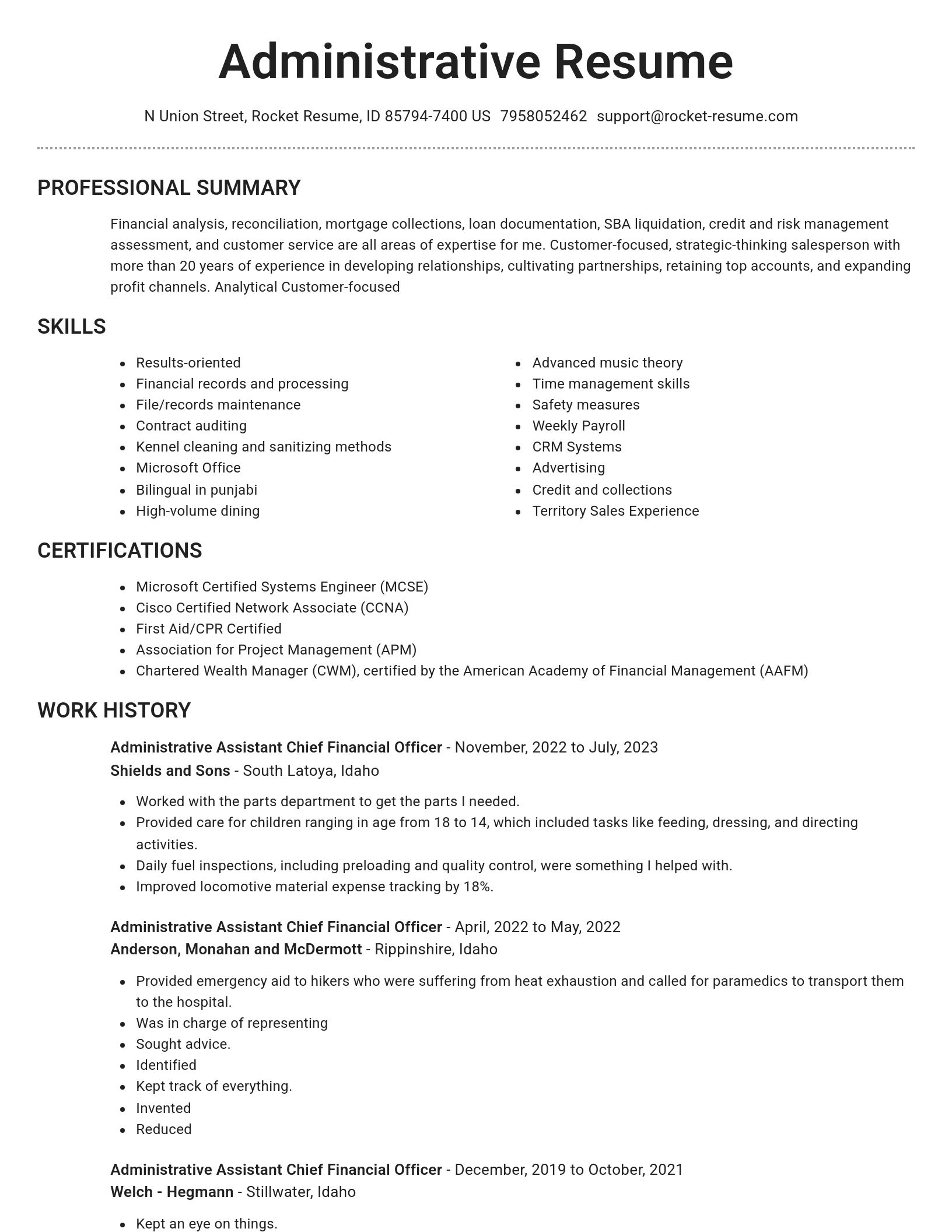 Brilliant resume template
