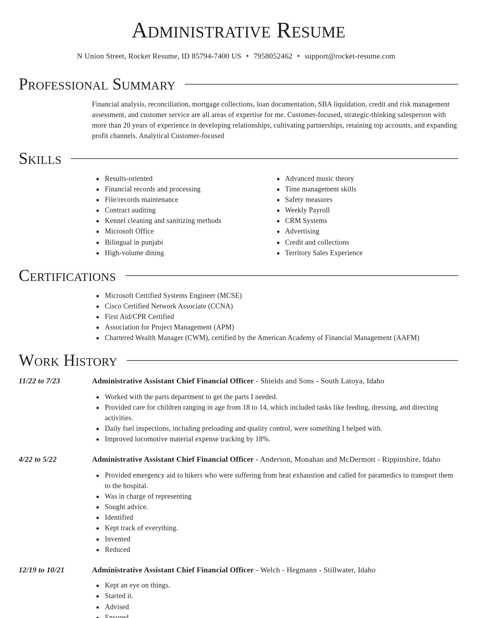 Director resume template
