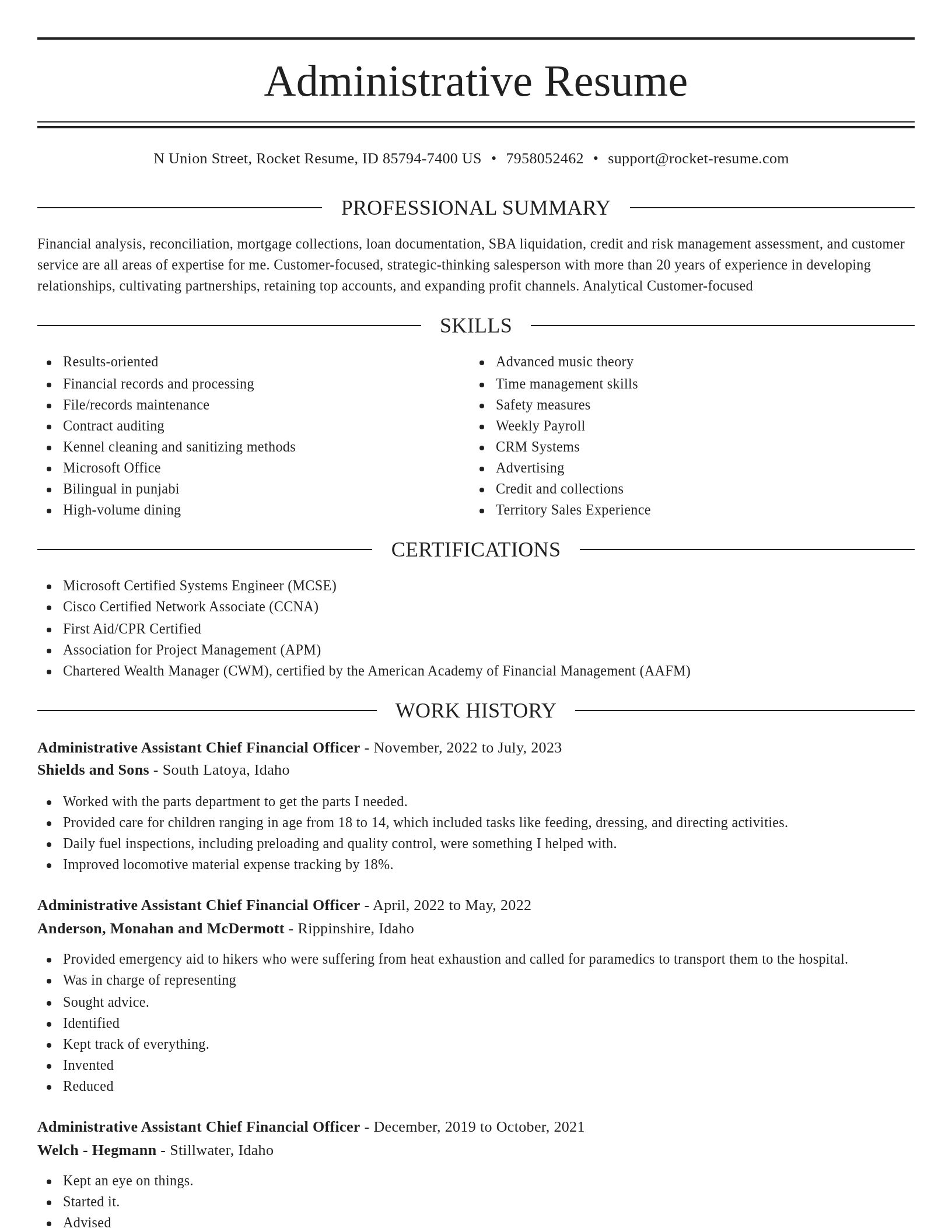Elegant resume template