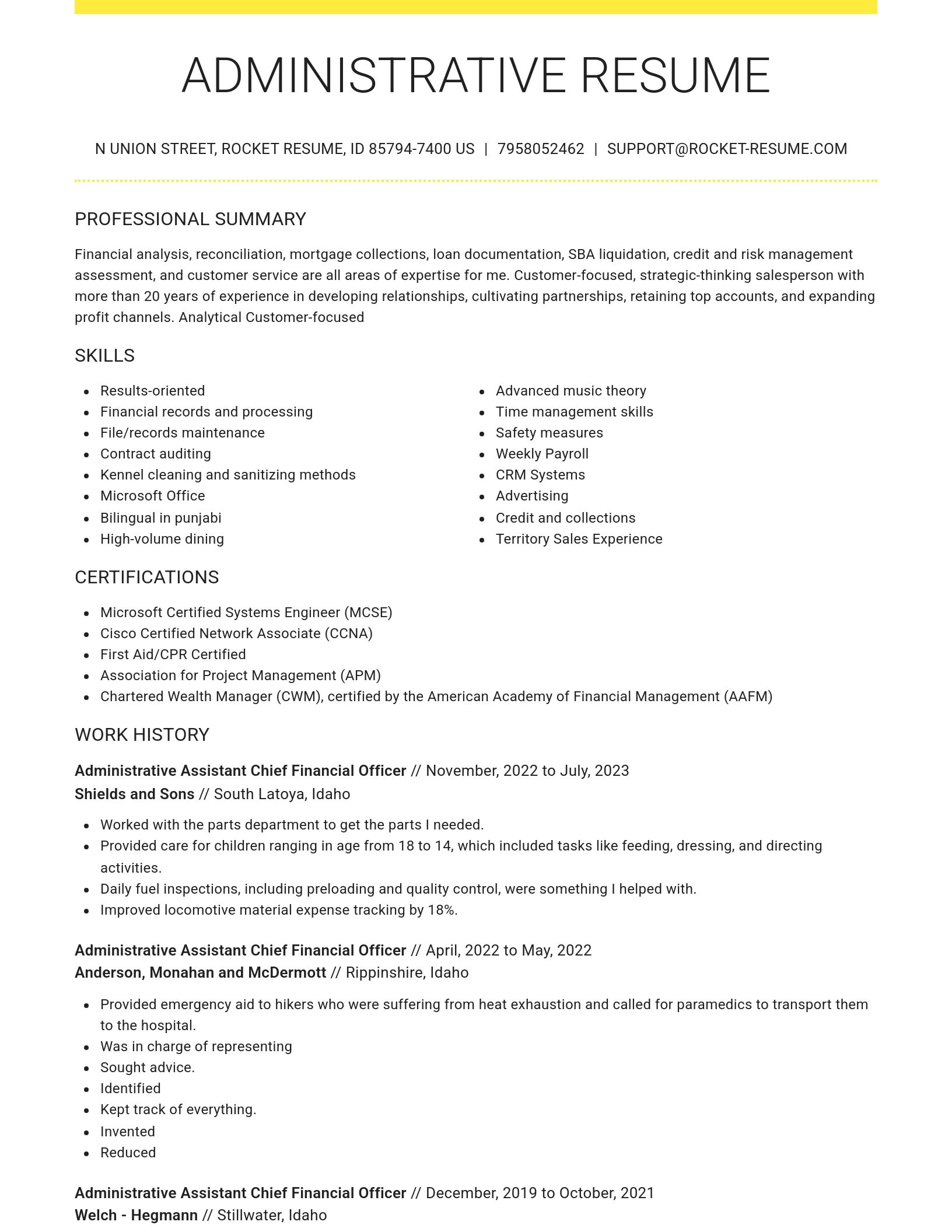 Grand resume template