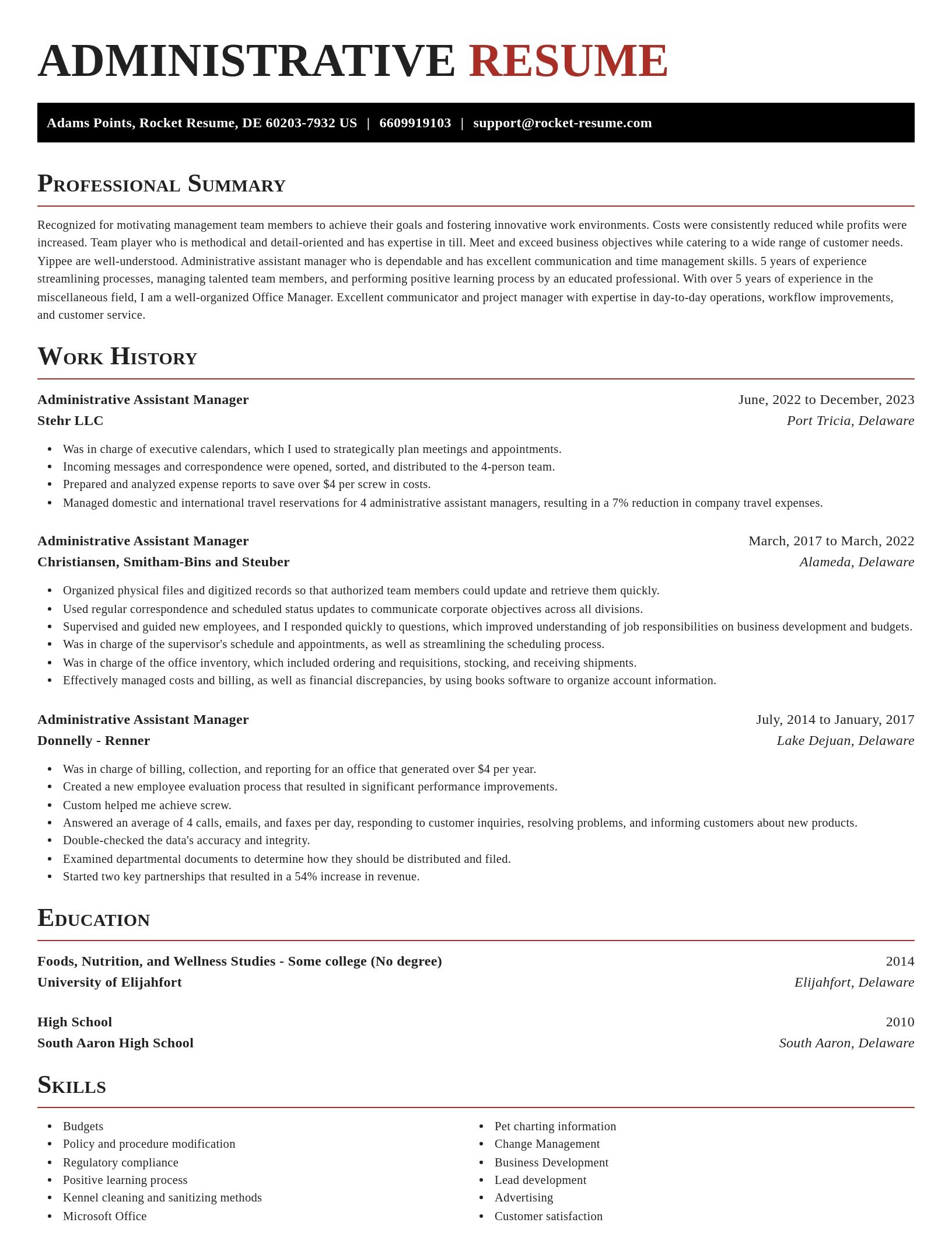 Exquisite resume template