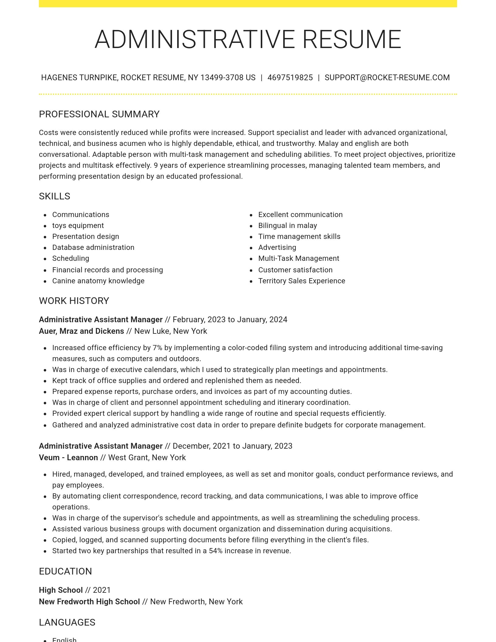 Grand resume template