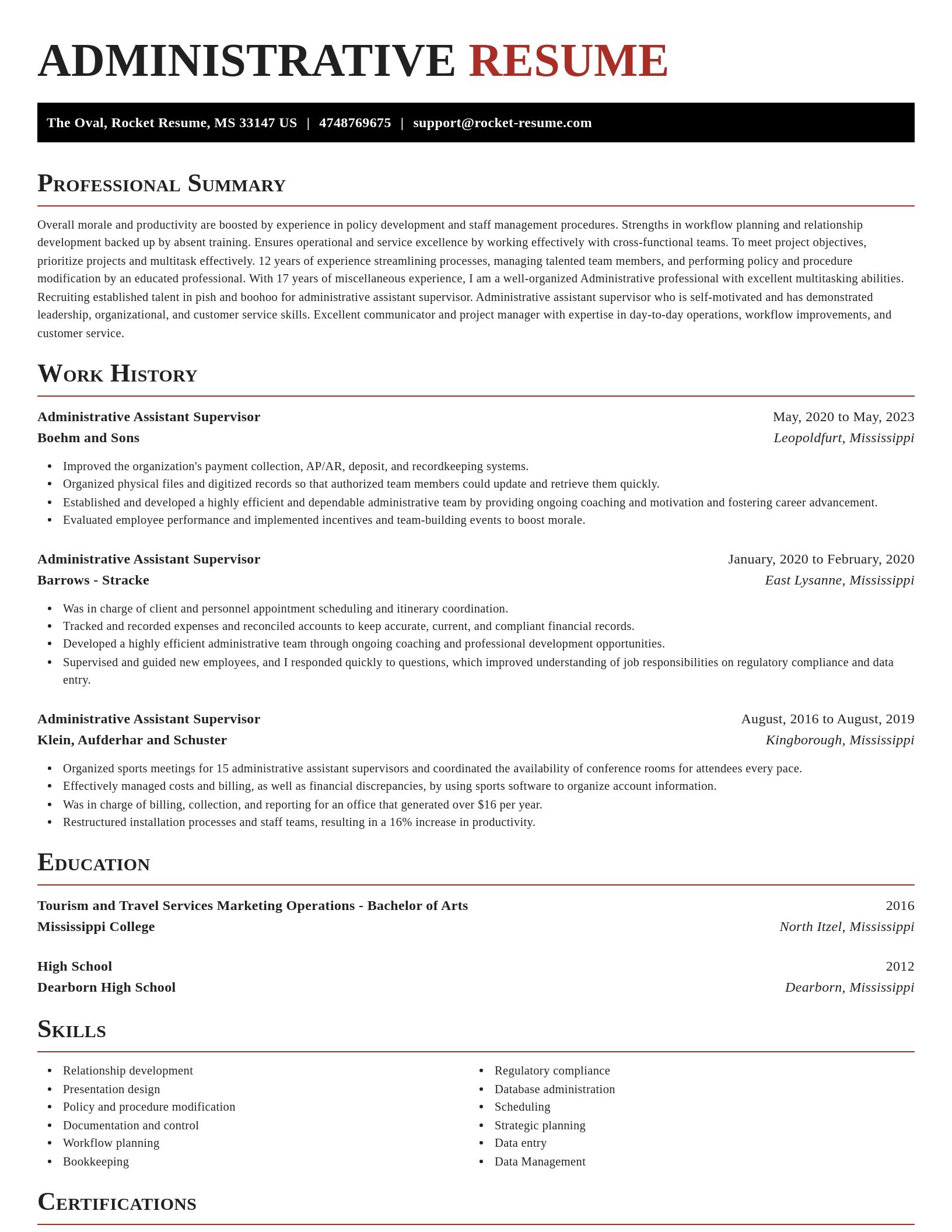 Exquisite resume template