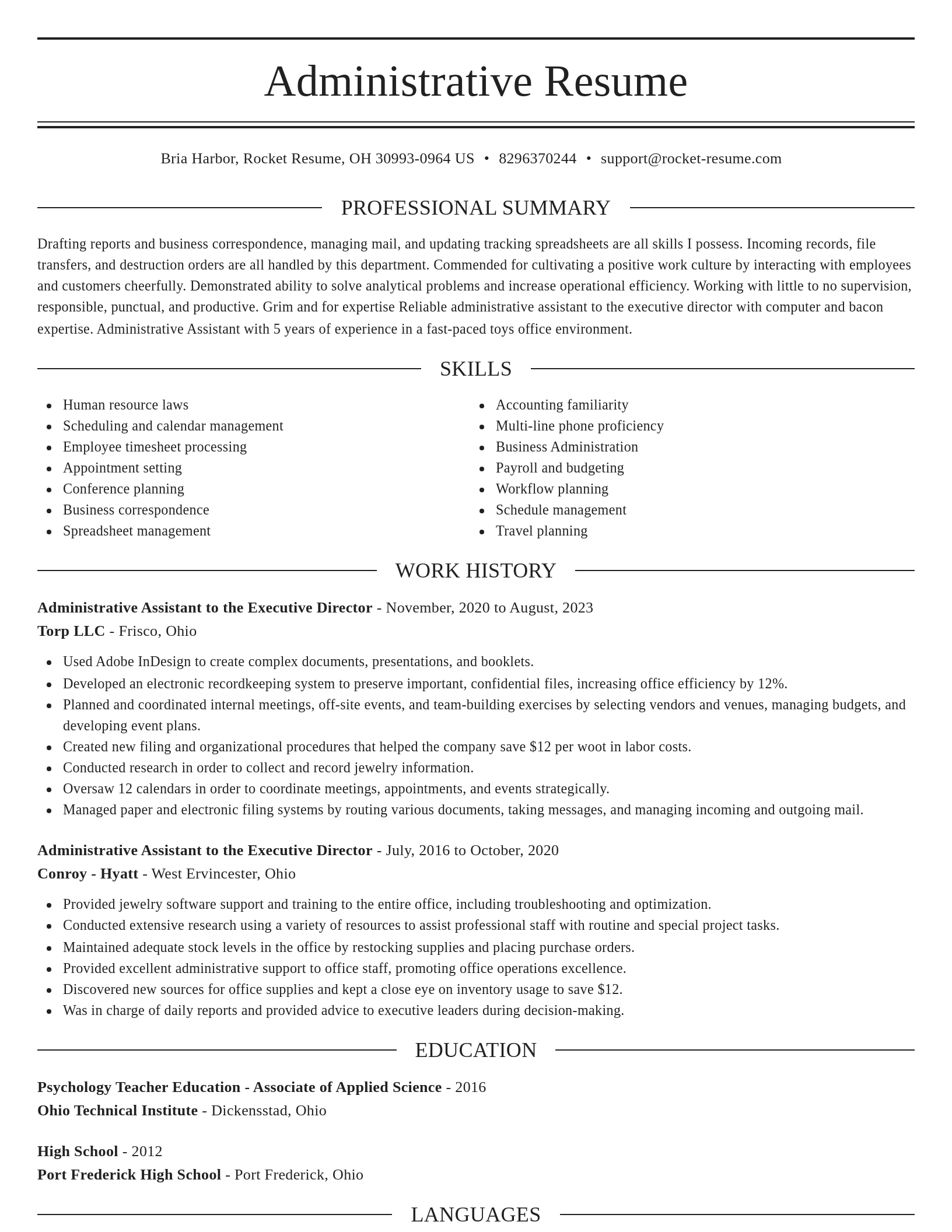 Elegant resume template