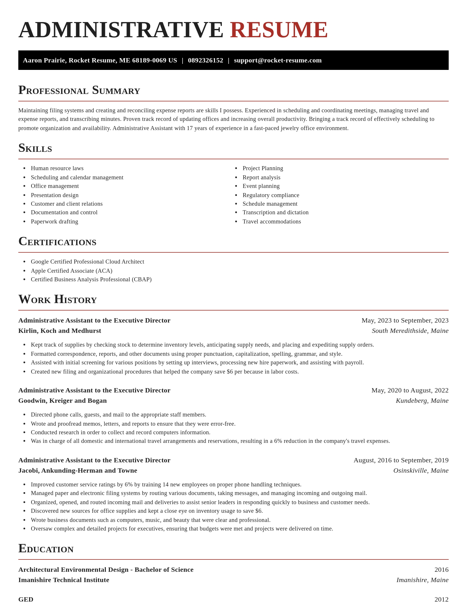 Exquisite resume template