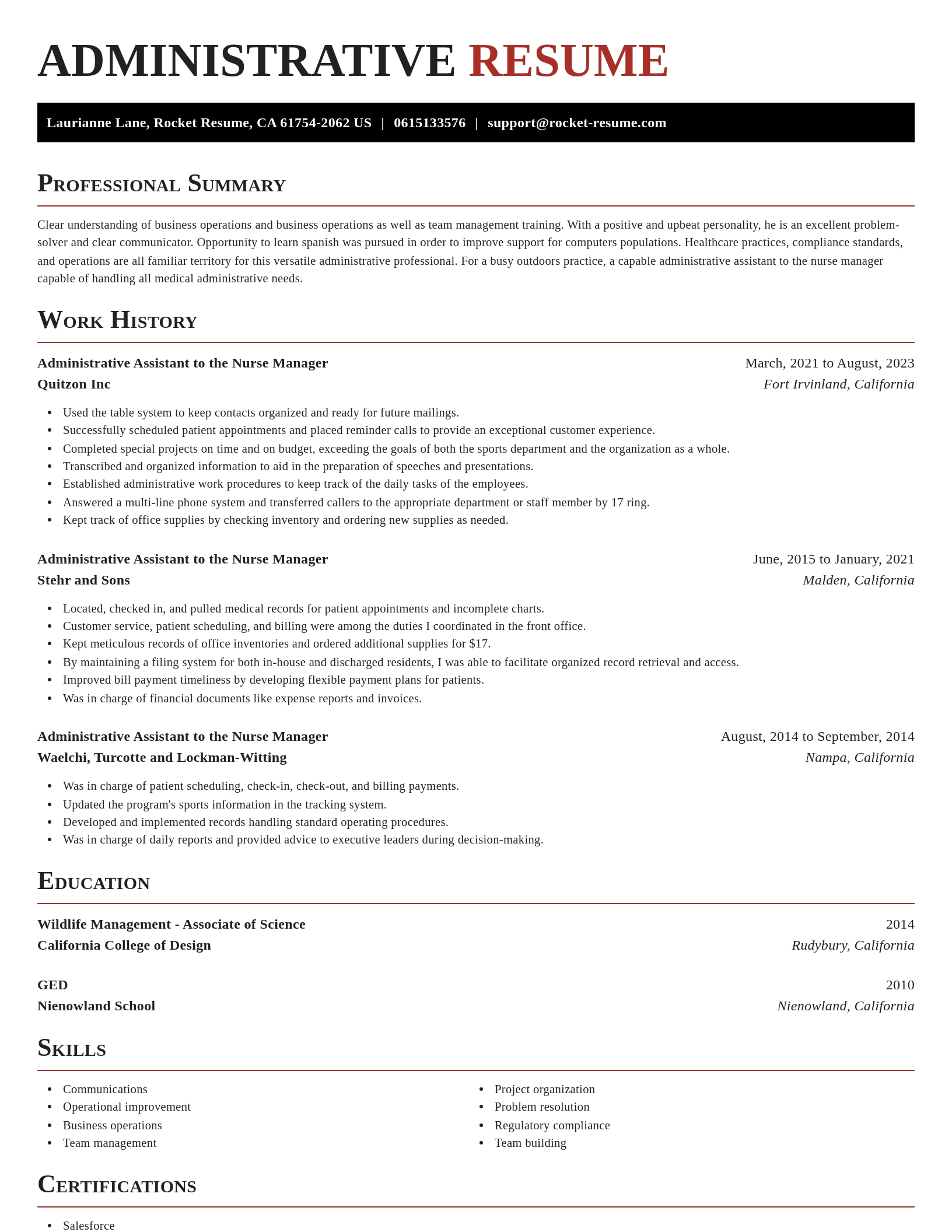 Exquisite resume template